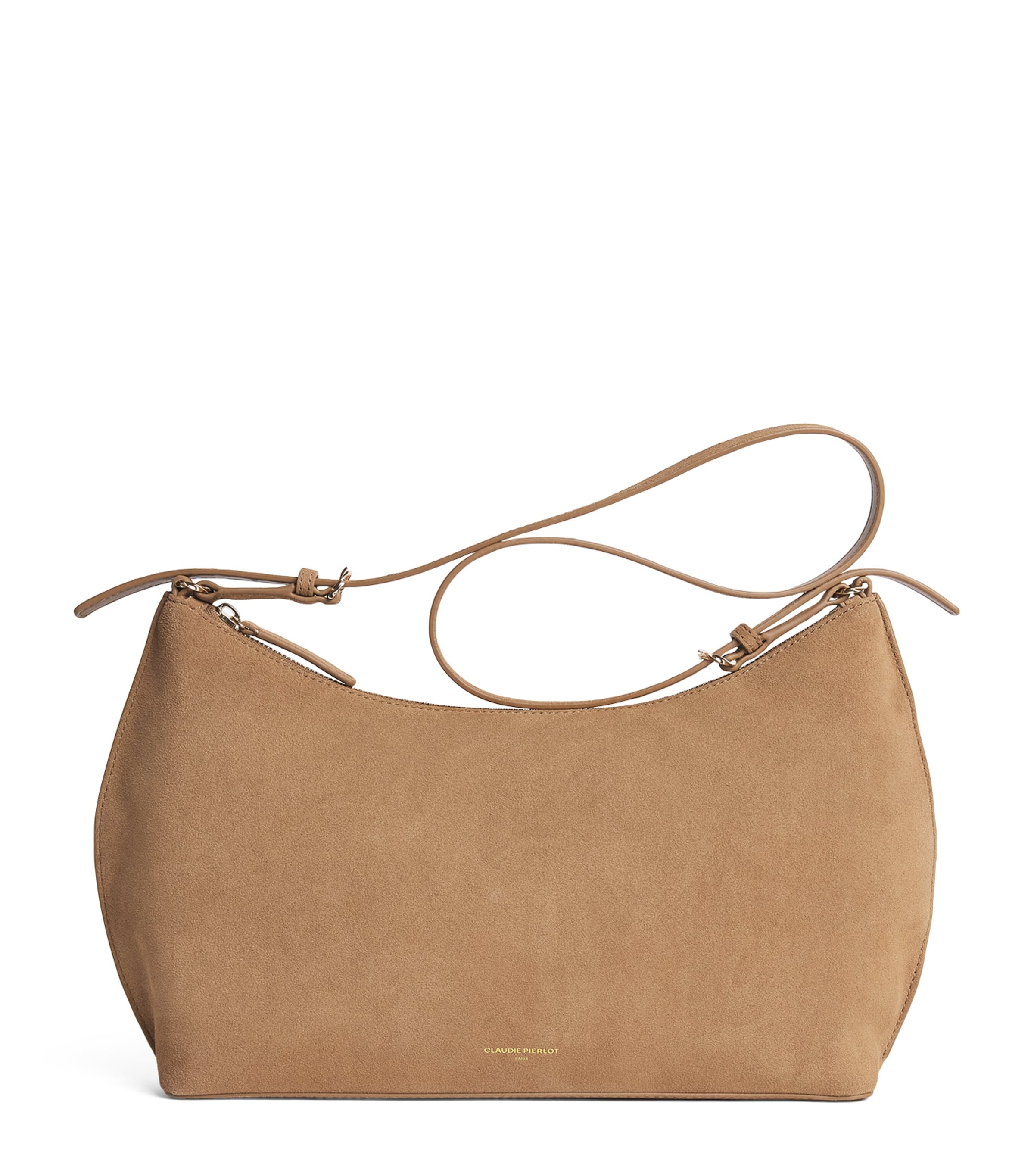 Claudie Pierlot Suede Shoulder Bag Sand Image 1