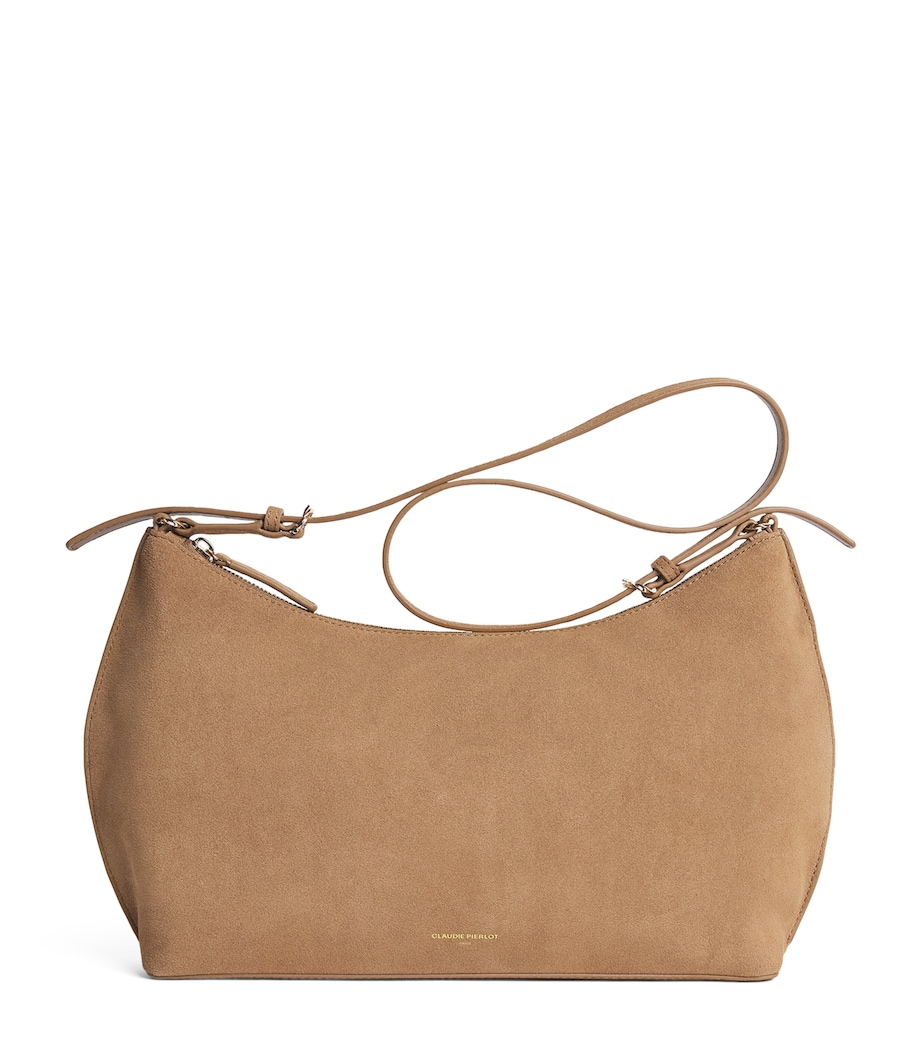 Claudie Pierlot Suede Shoulder Bag Sand Image 1