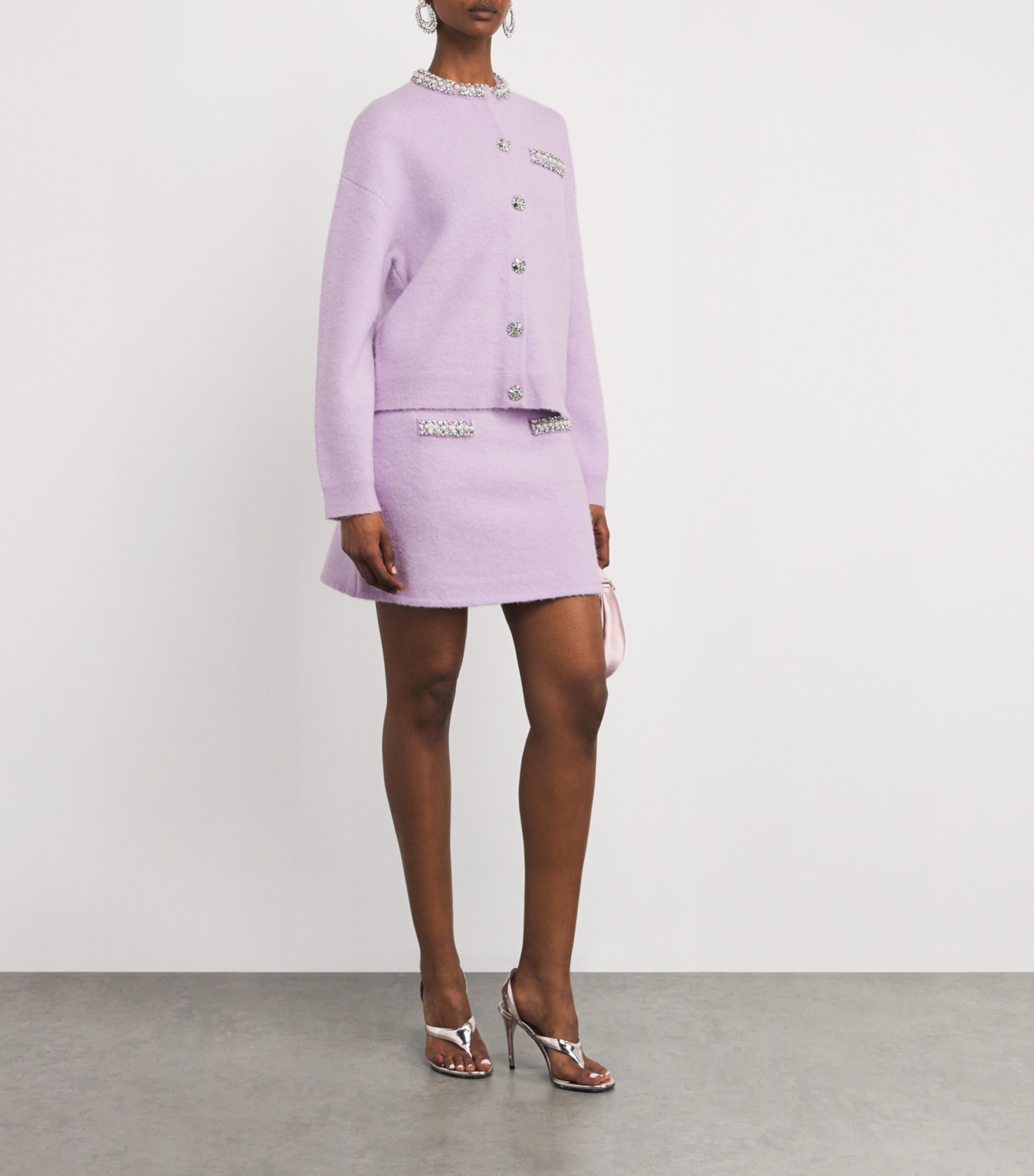 Self-Portrait Crystal-Embellished Mini Skirt | Harrods US