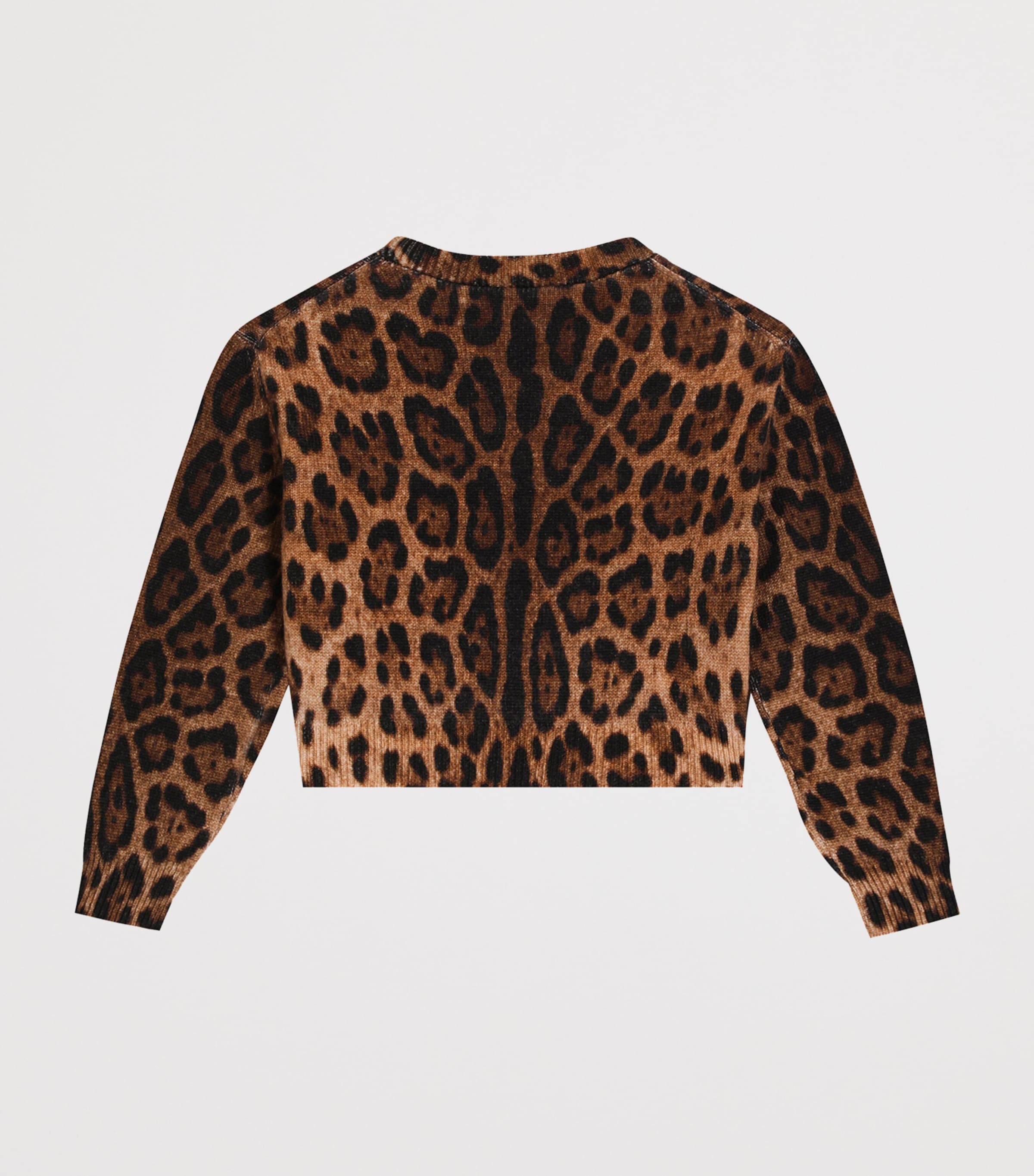 Virgin Wool Leopard Print Sweater (8-12 Years) HY13M-LEO NEW Image 2