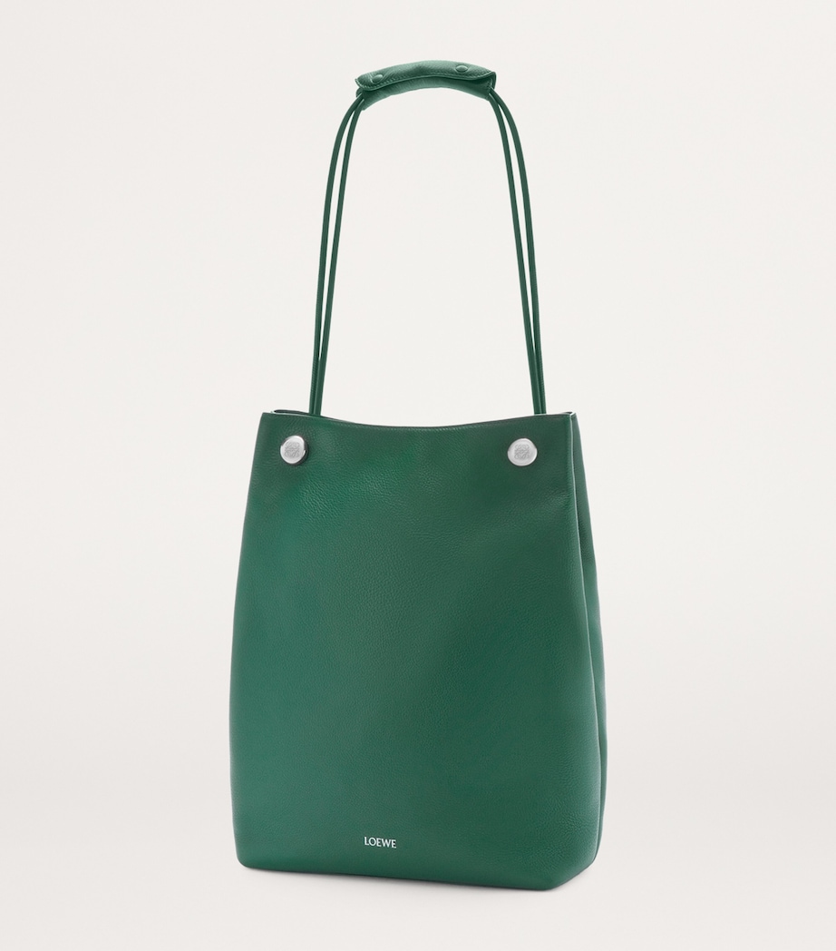 Leather Pebble Shoulder Bag EVERGREEN Image 3