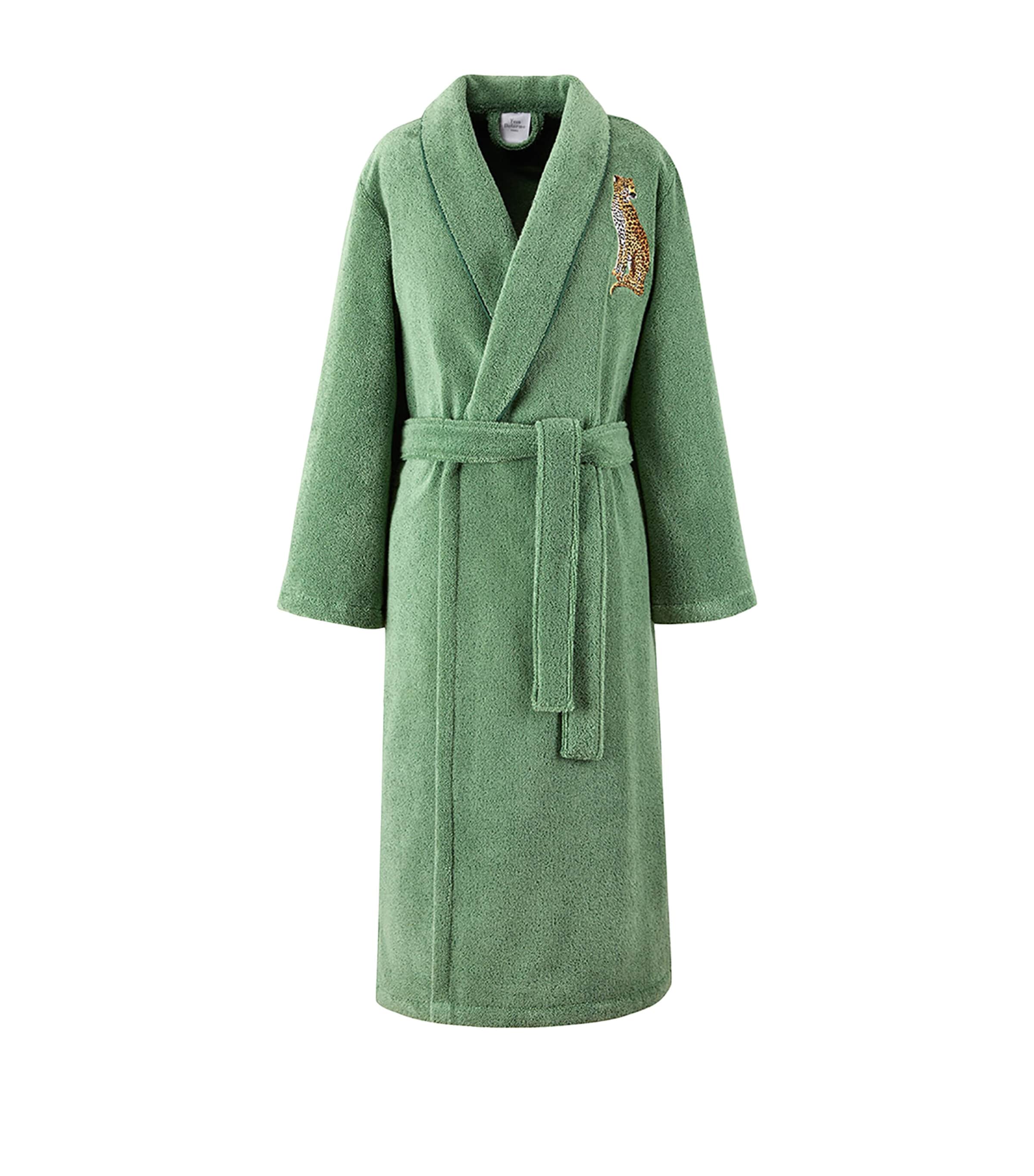 Yves Delorme Contes Bathrobe In Green