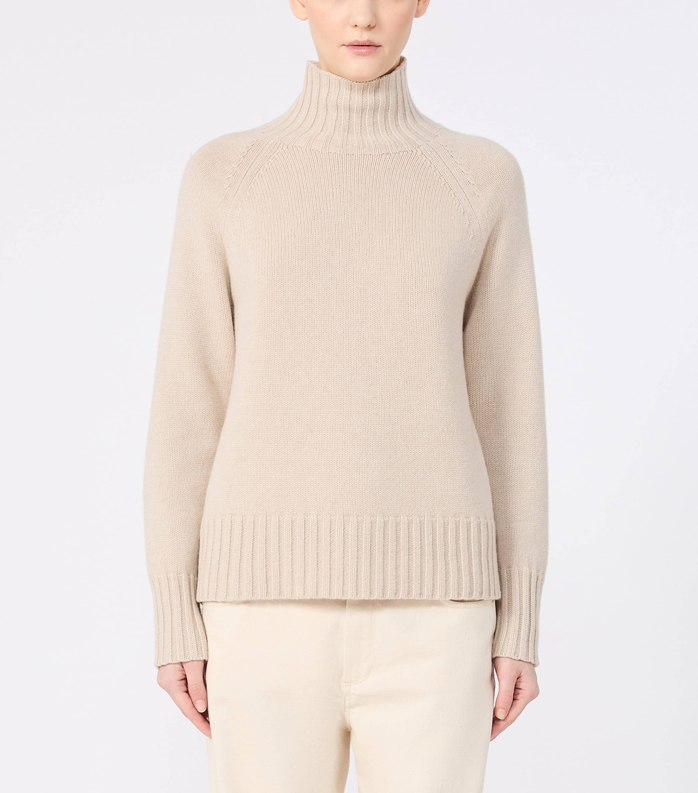 Max Mara Womens Wool-Cashmere Sweater Albino Image 3