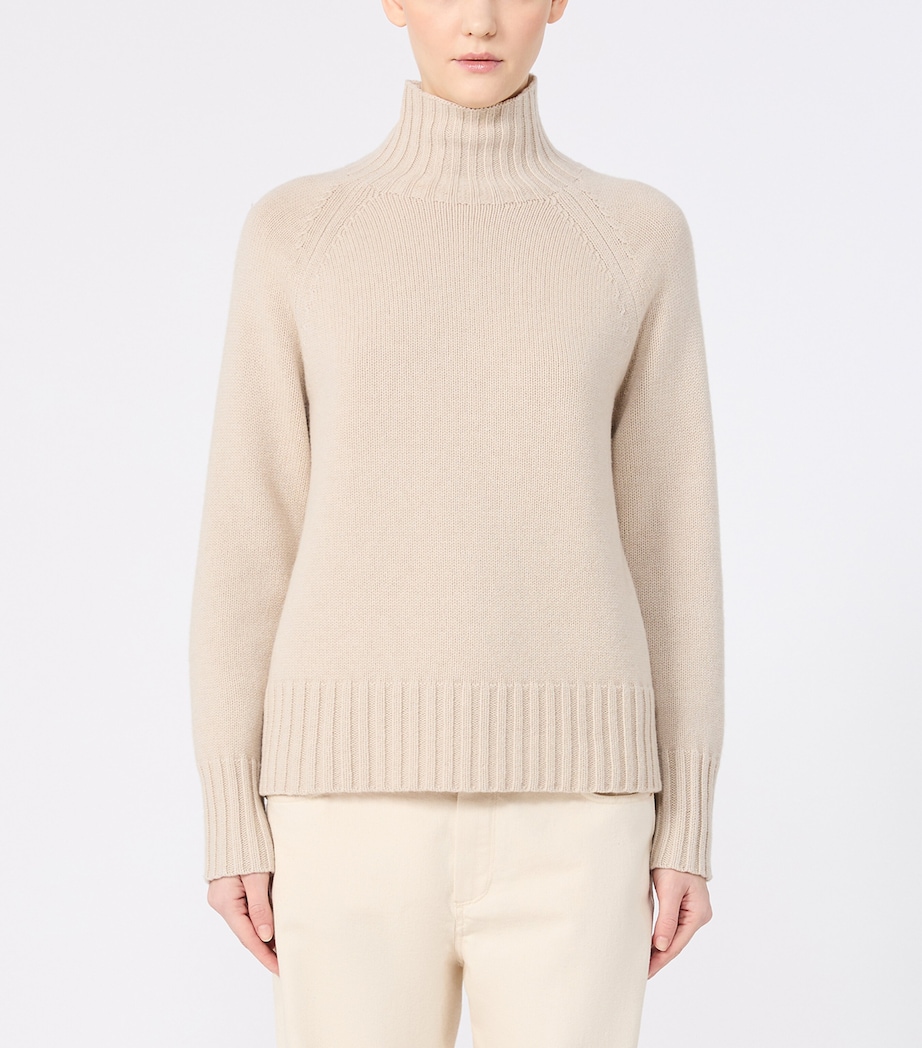 Max Mara Womens Wool-Cashmere Sweater Albino Image 3