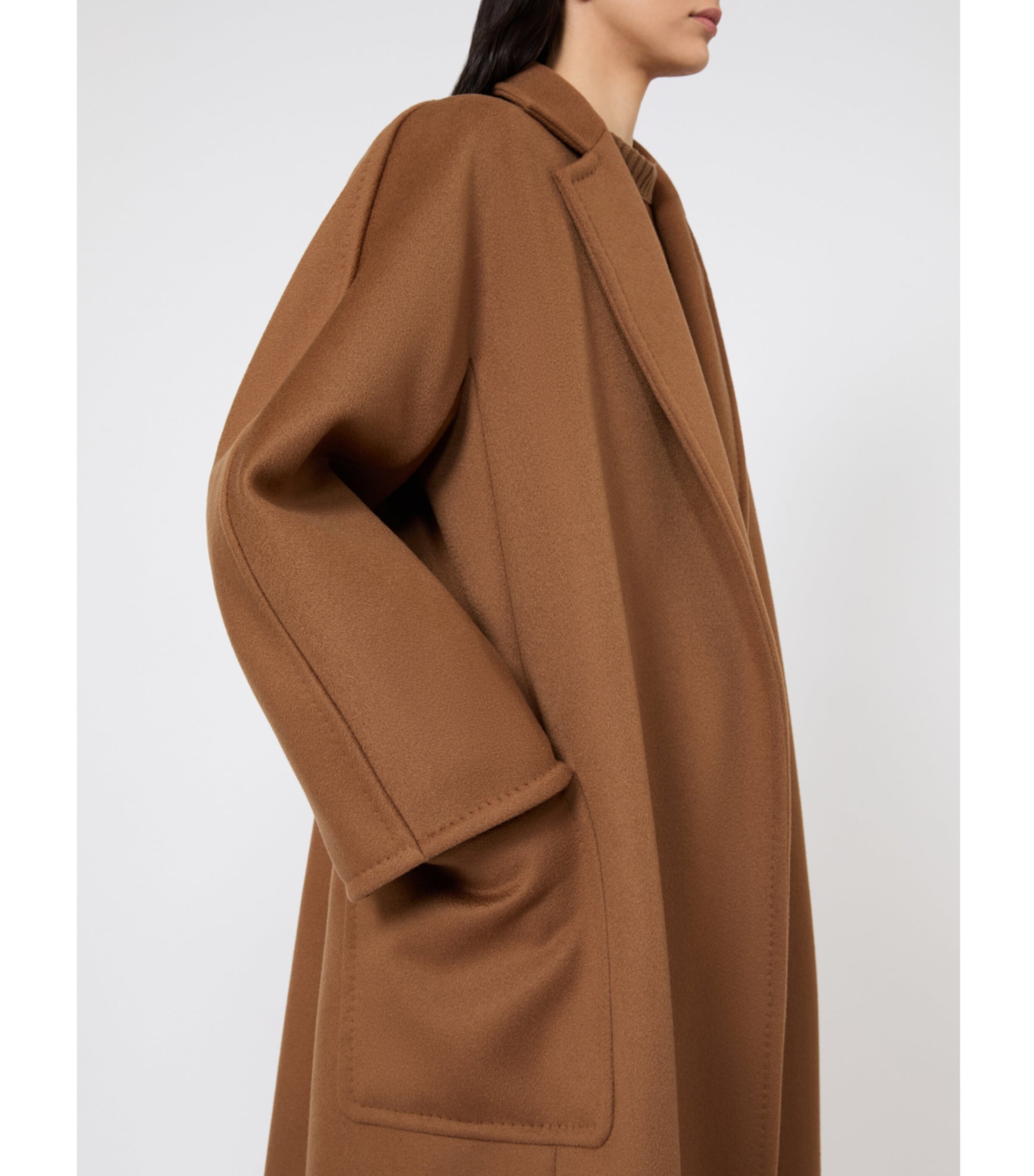 Max Mara Womens Cashmere Long Coat Camel Image 5