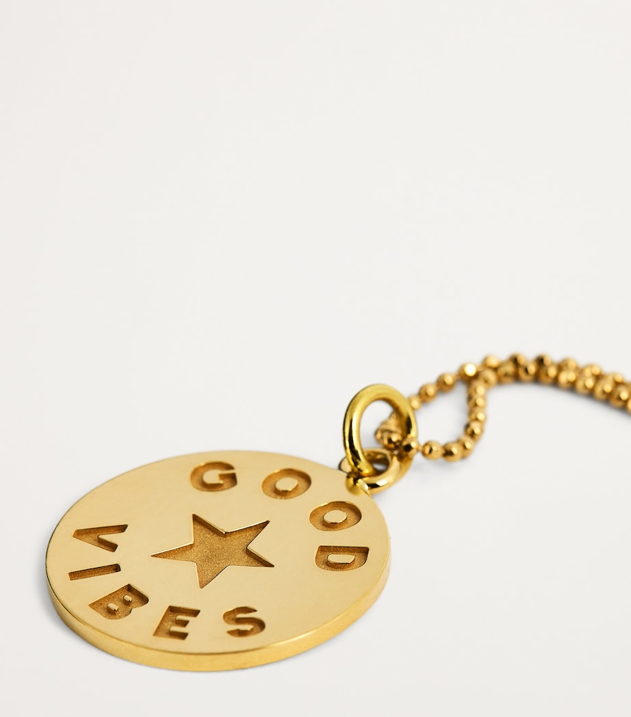 Yellow Gold Good Vibes Pendant Necklace YELLOW GOLD Image 5