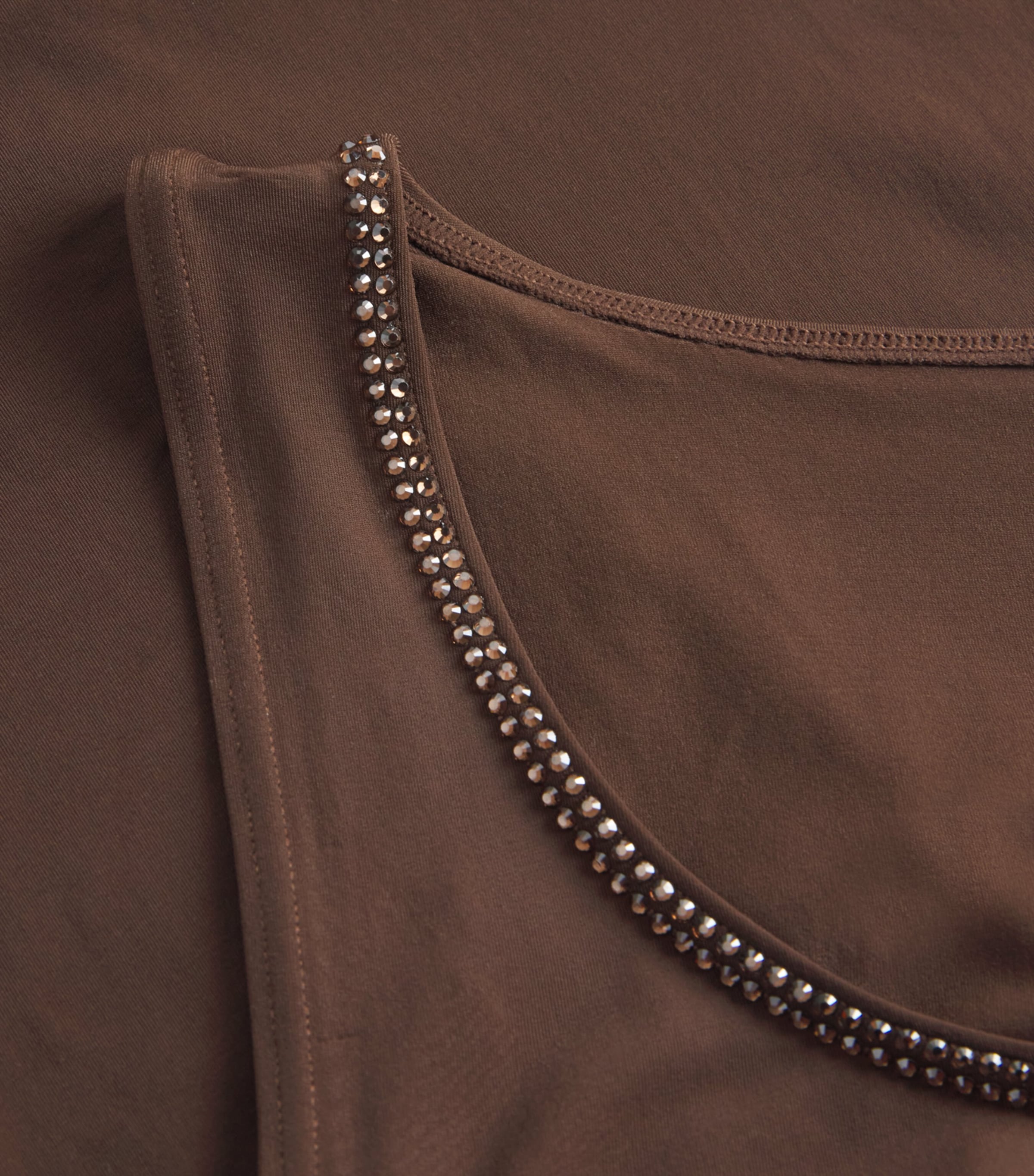 Crystal-Embellished String Bodysuit 8080 UMBER JET Image 5