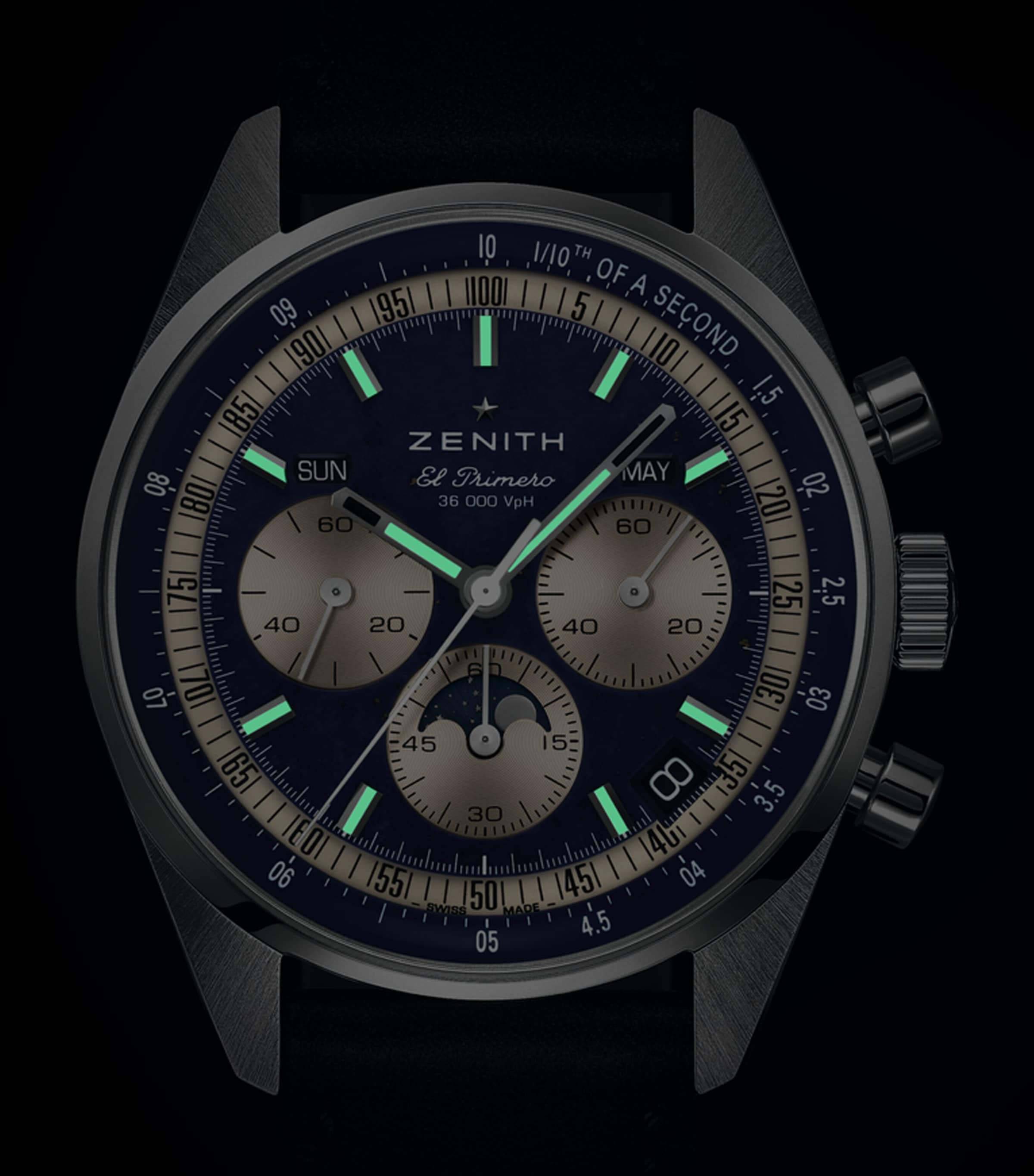 Stainless Steel Chronomaster Watch 38mm BLUE Image 3