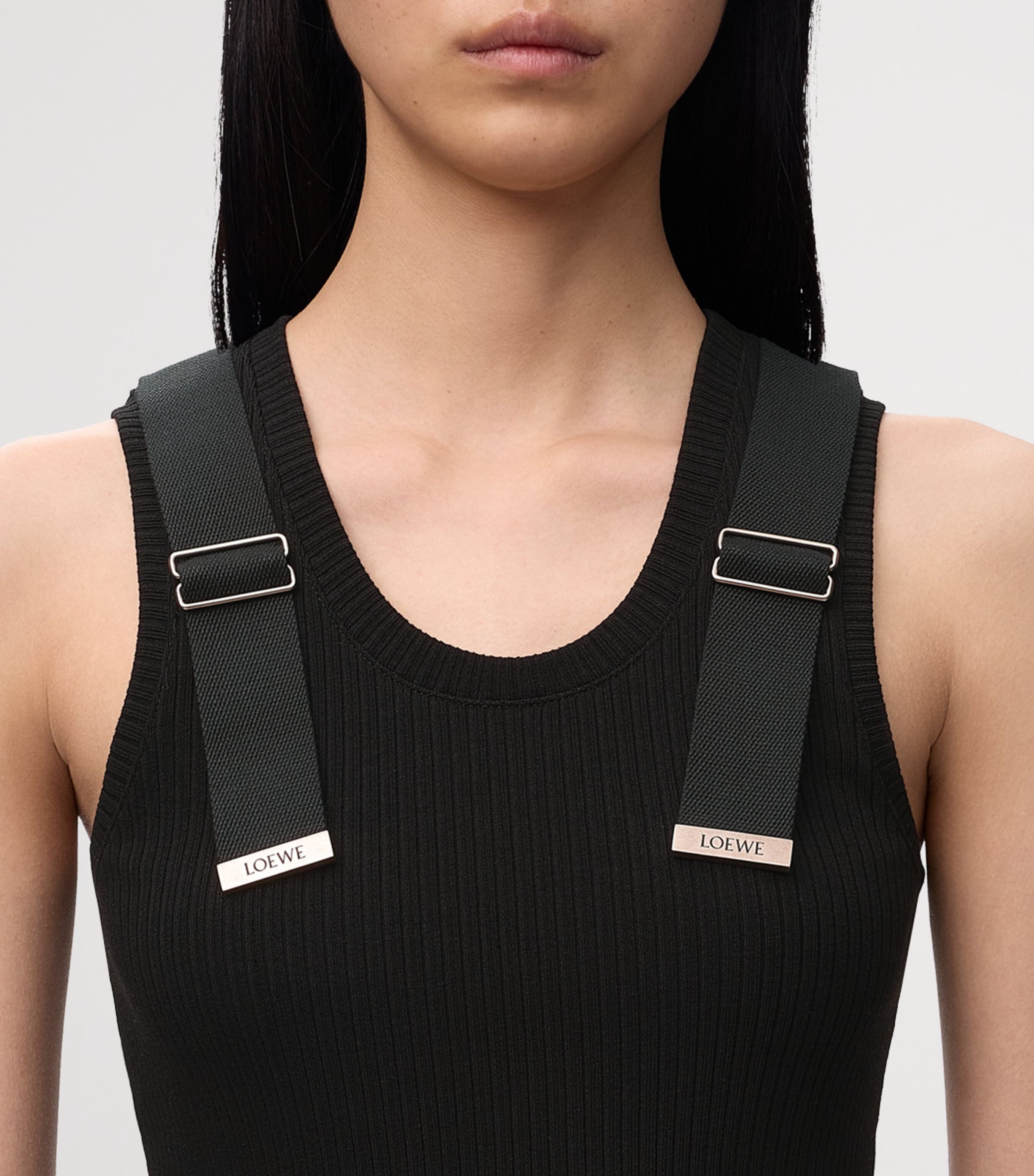 LOEWE Womens Embellished Tank Top Black Image 5