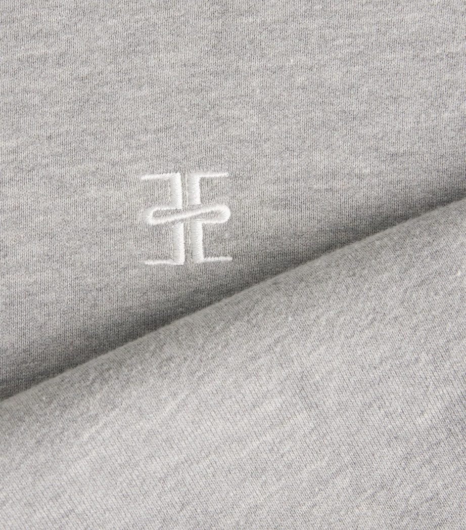 ÉTERNE Womens French Terry Oversized Sweatshirt Heather Grey Image 6