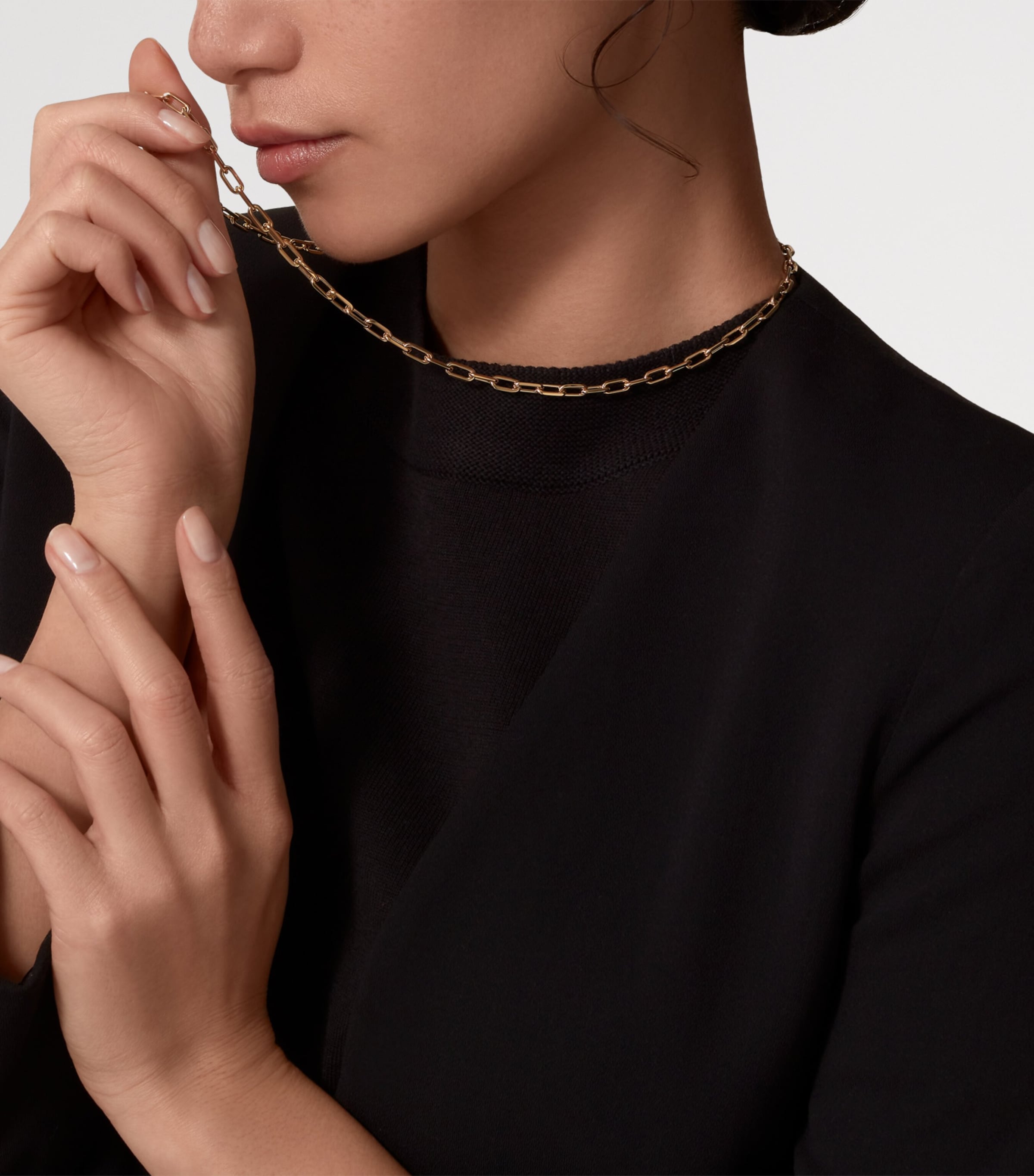Cartier Small Yellow Gold Santos de Cartier Chain Necklace Yellow Gold Image 2