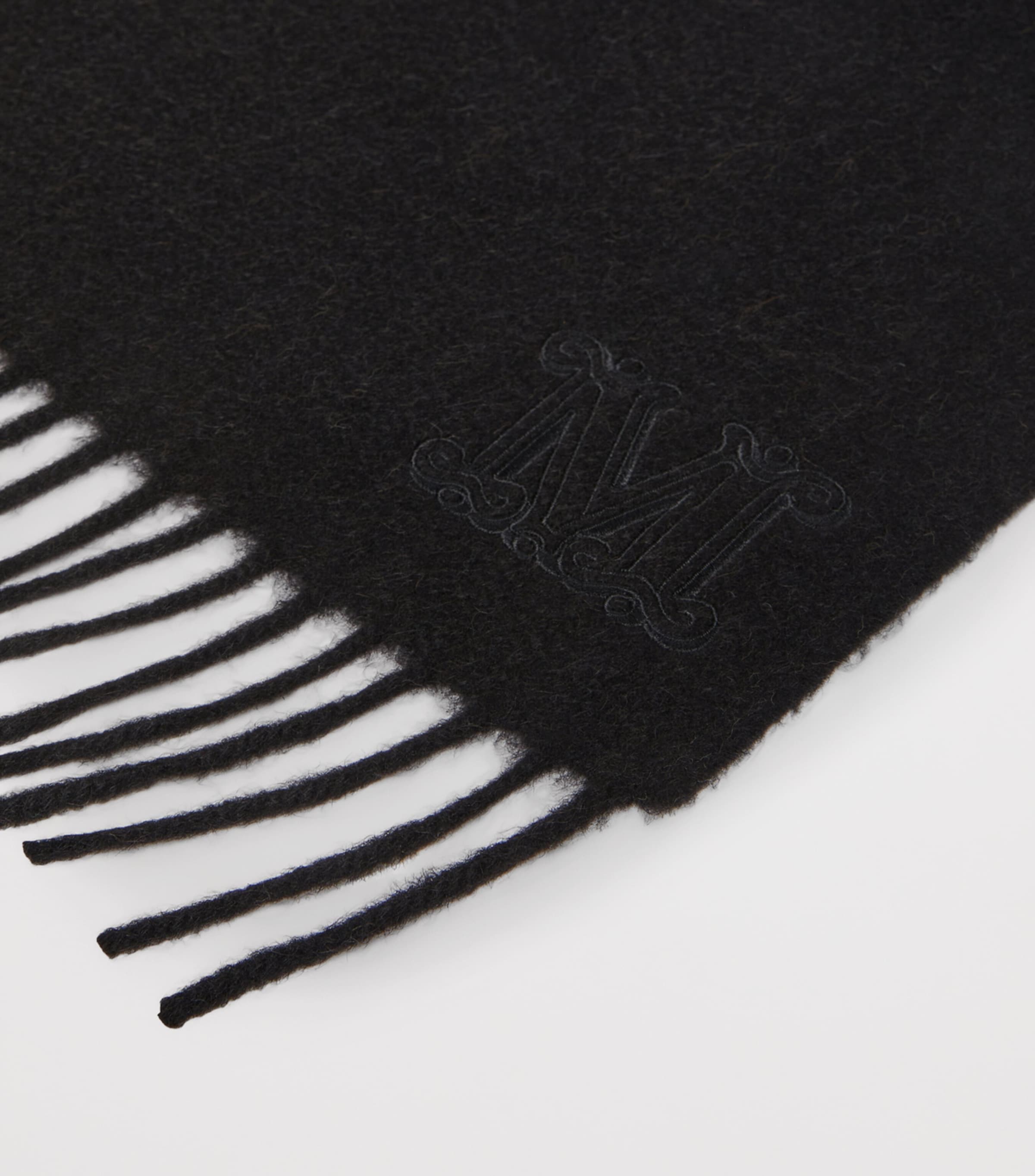 Max Mara Camel Wool Scarf Black Image 4