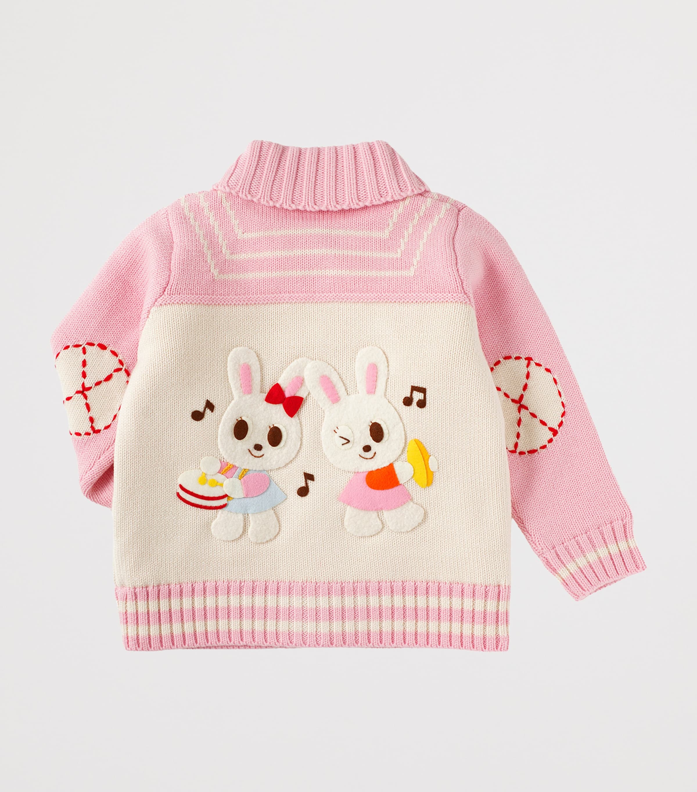 Miki House Wool-Blend Bunny Cardigan (2-5 Years) Image 3