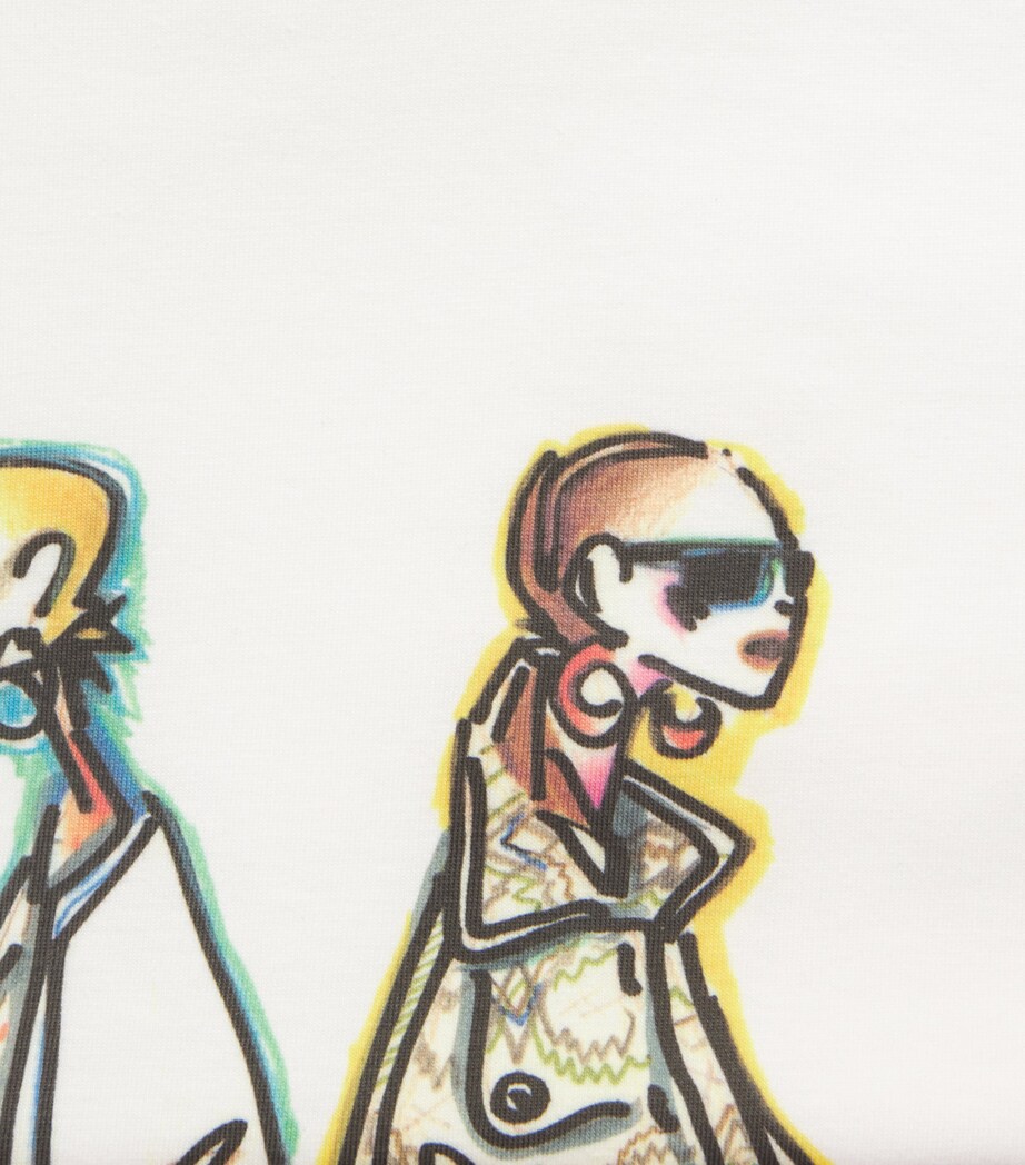 Cotton Graphic Print T-Shirt SMSN7 WHITE WMN PRNT Image 5