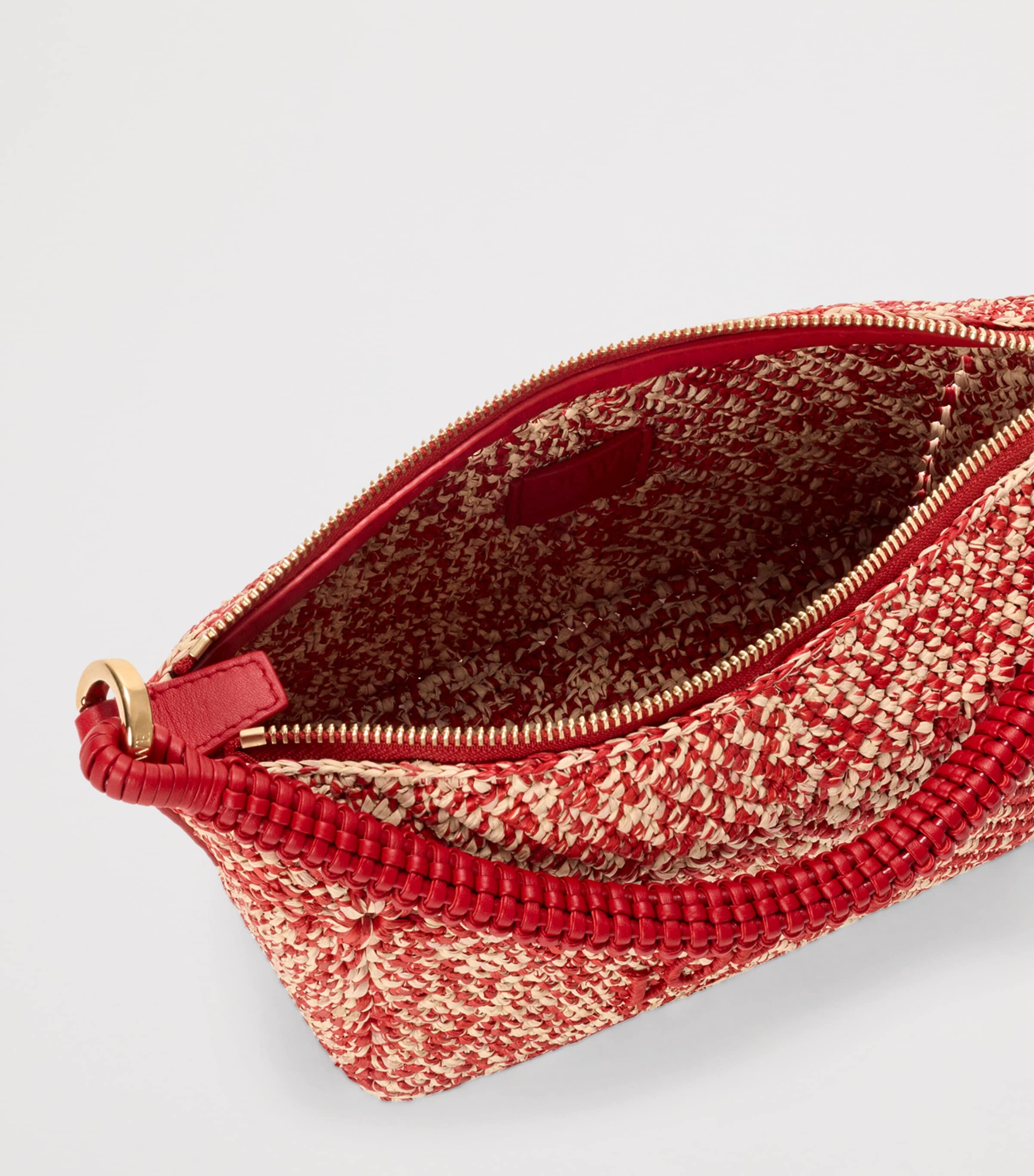 LOEWE x Paula’s Ibiza Raffia Cala Pouch Red Image 7