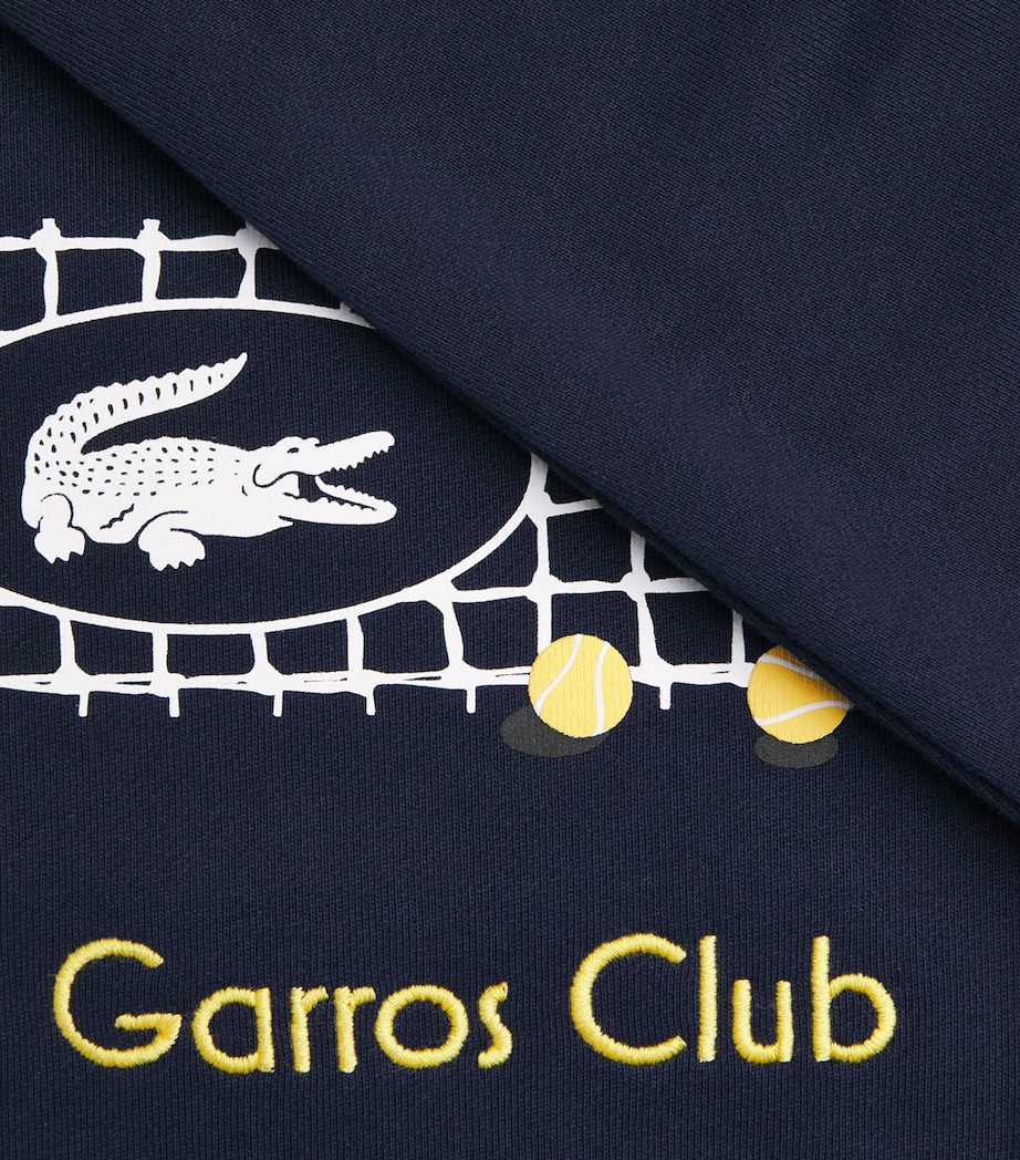 Lacoste Mens x Roland-Garros Cotton Logo Sweatshirt Navy Blue Image 6
