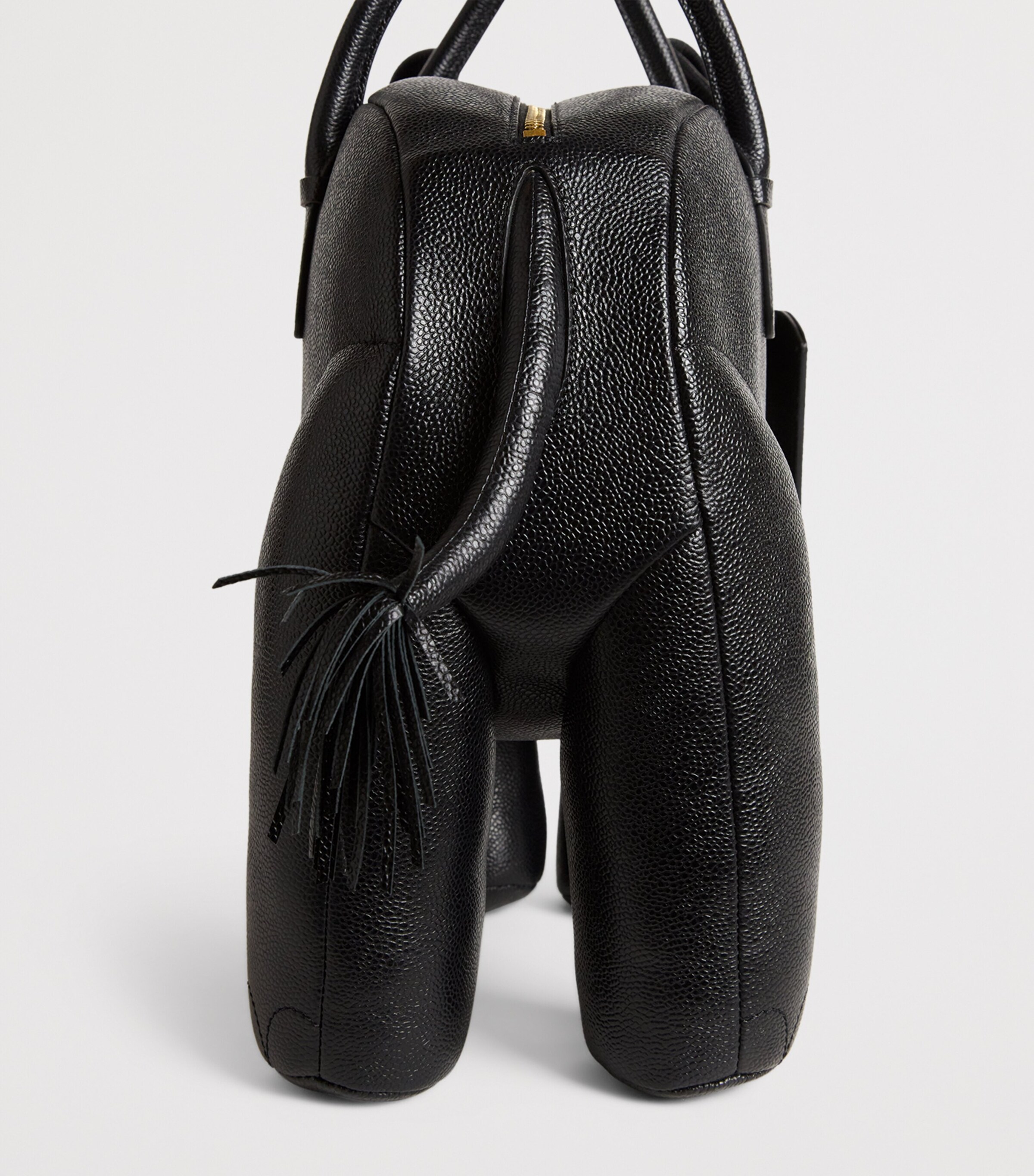 Thom Browne Leather Elephant Top-Handle Bag Black Image 7