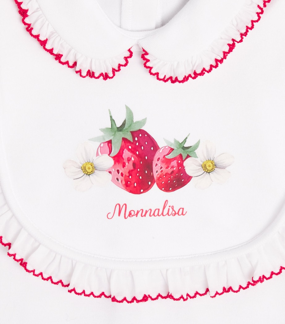 Monnalisa Printed All-In-One, Bib and Hat Set (1-9 Months) Optical White Image 3