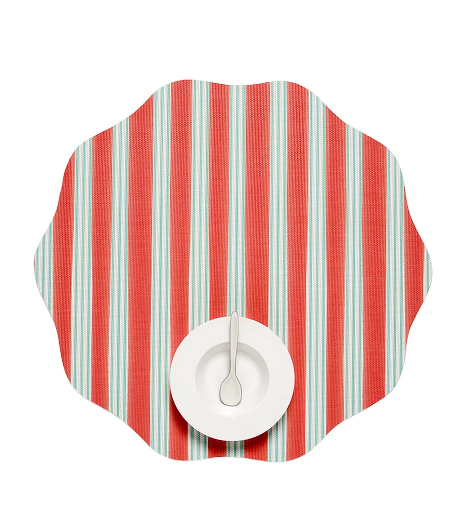 Chilewich x Meri Meri Festive Stripes Placemat (38cm) RED Image 2