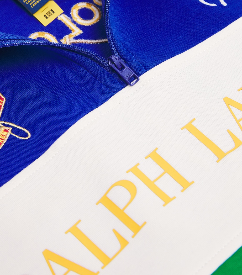 Cotton-Blend Quarter-Zip Sweatshirt (7-14 Years) BLUE MU Image 3