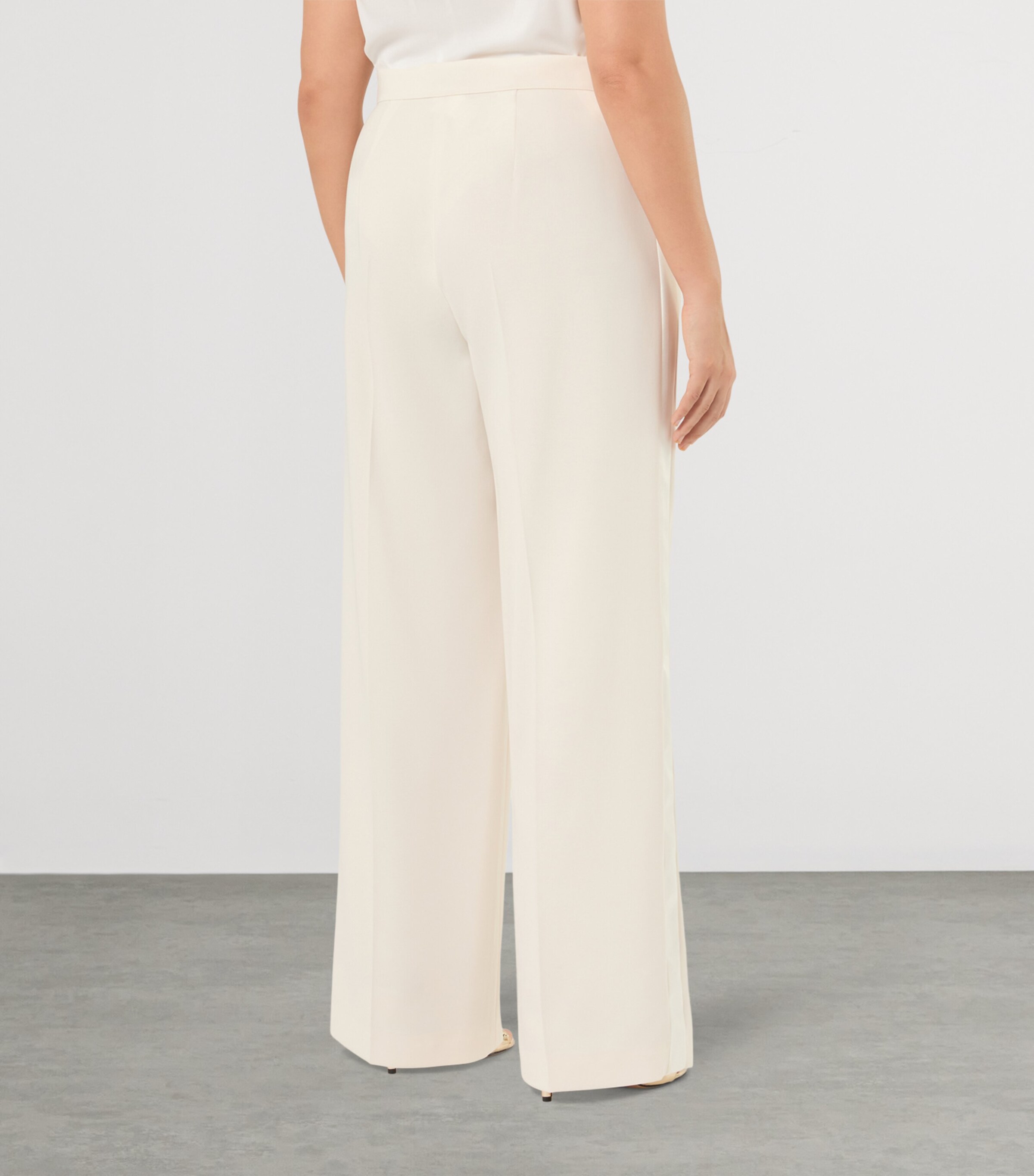 Marina Rinaldi Womens Wide-Leg Tailored Trousers Ivory Image 4