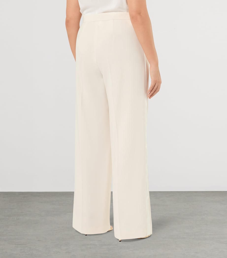 Marina Rinaldi Womens Wide-Leg Tailored Trousers Ivory Image 4