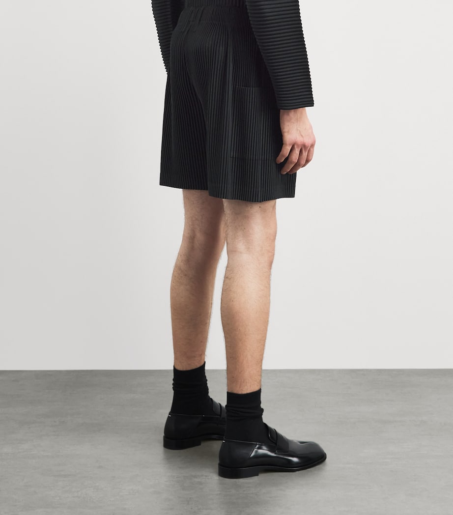 Homme Plissé Issey Miyake Mens Painter’s Gear Shorts Black Image 5