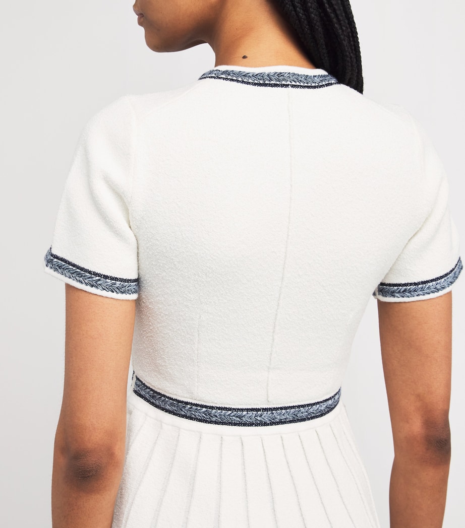 Terry Braid-Trim Mini Dress ECRU Image 4