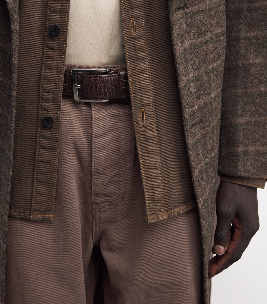 Curved Seam Jeans BROWN Image 6