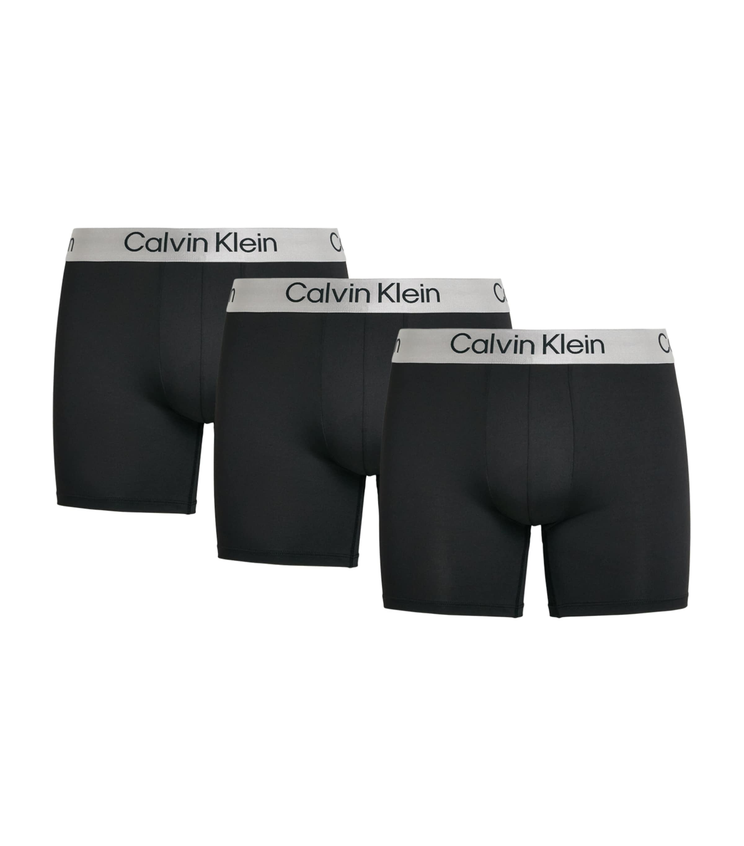 Calvin Klein Microfiber-stretch Boxer Briefs In Black