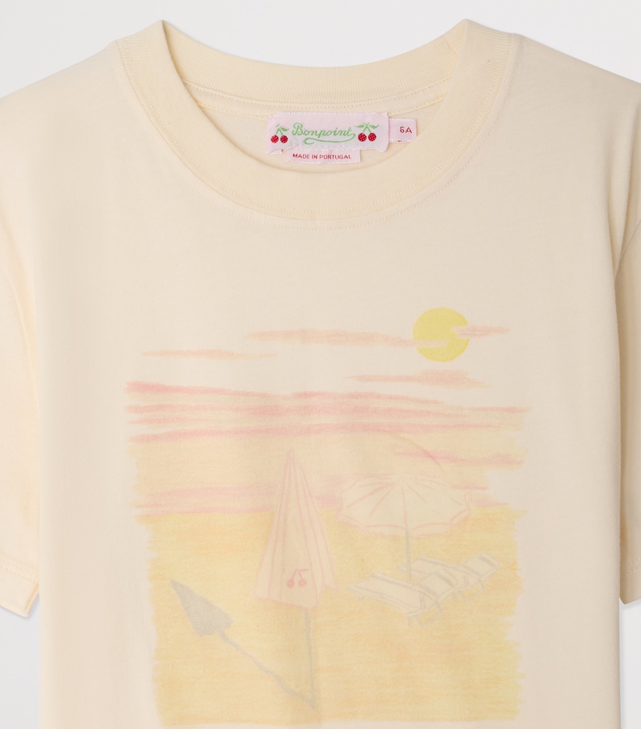 Bonpoint Cotton Graphic Thida T-Shirt (10-14 Years) Upb Ecru Image 3