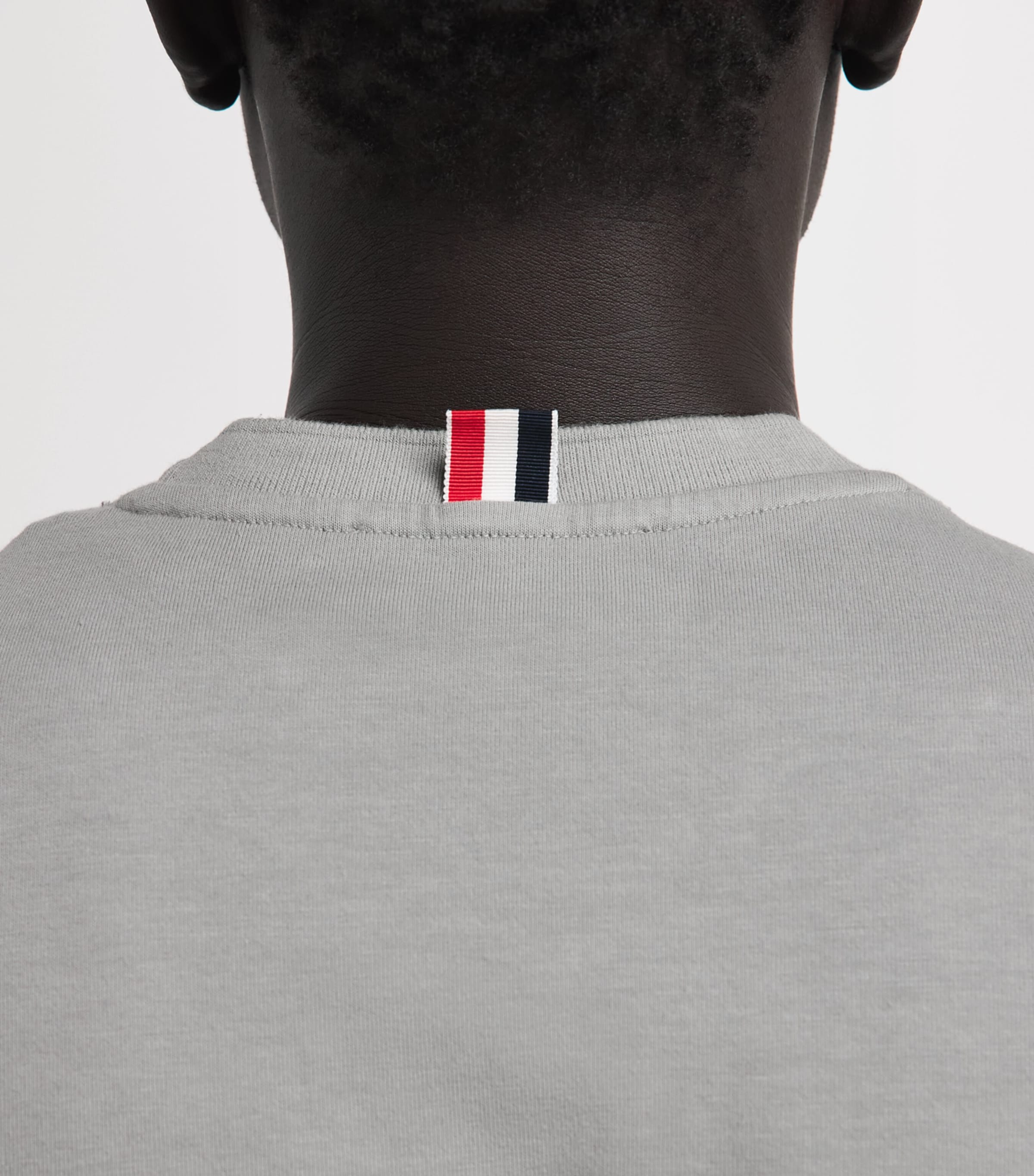 Thom Browne Mens Cotton 4-Bar T-Shirt Lt Grey Image 3