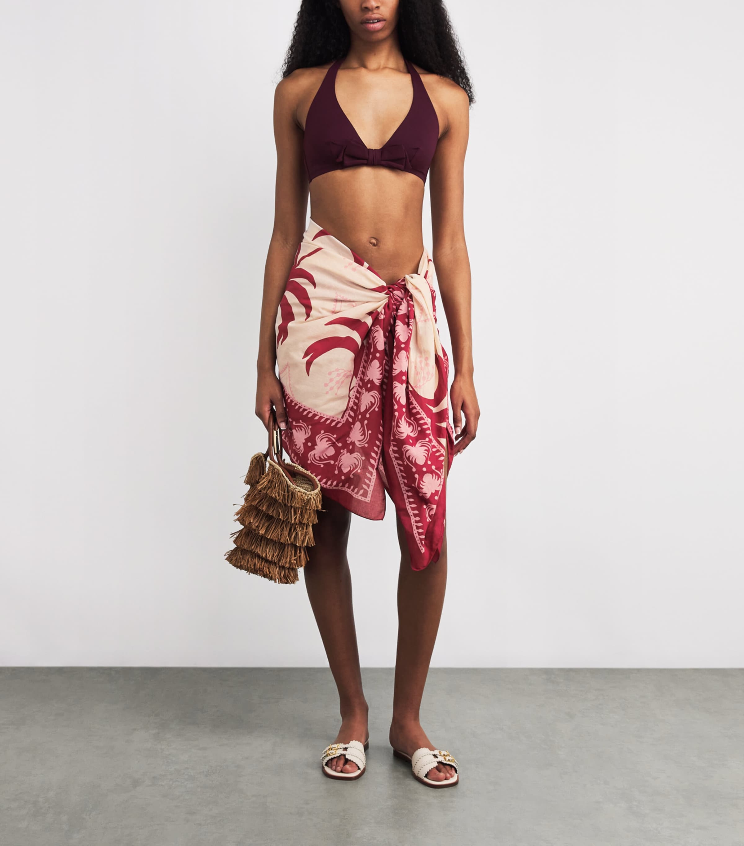 Cotton Dance of Dark Pareo ECRU/DARK CHERRY Image 2