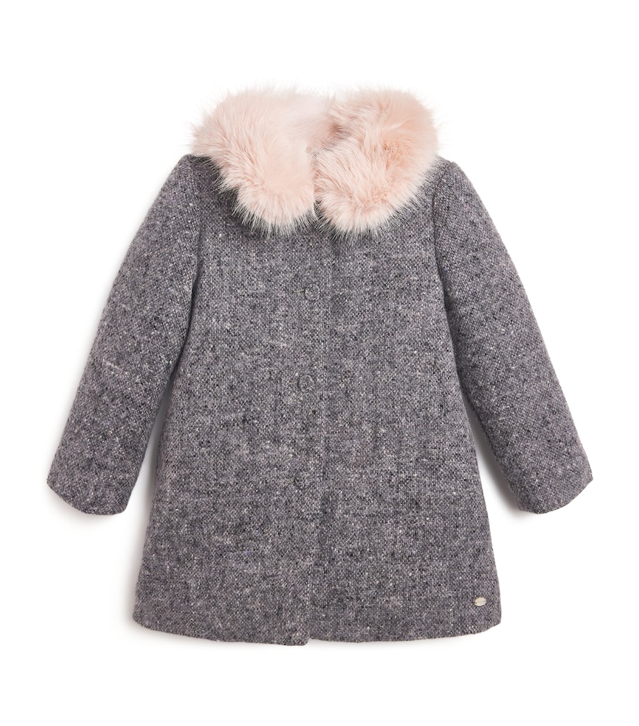 Wool Faux Fur-Collar Coat (2-12 Years) 24 GRIS FONCÉ Image 1
