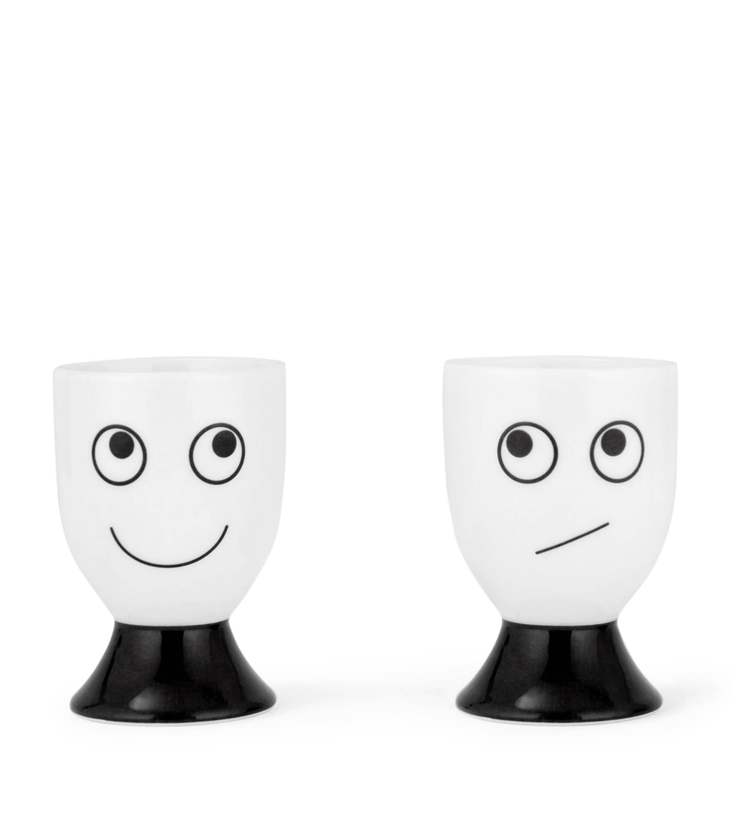 Anya Hindmarch Set of 2 Eyes Egg Cups White Image 1