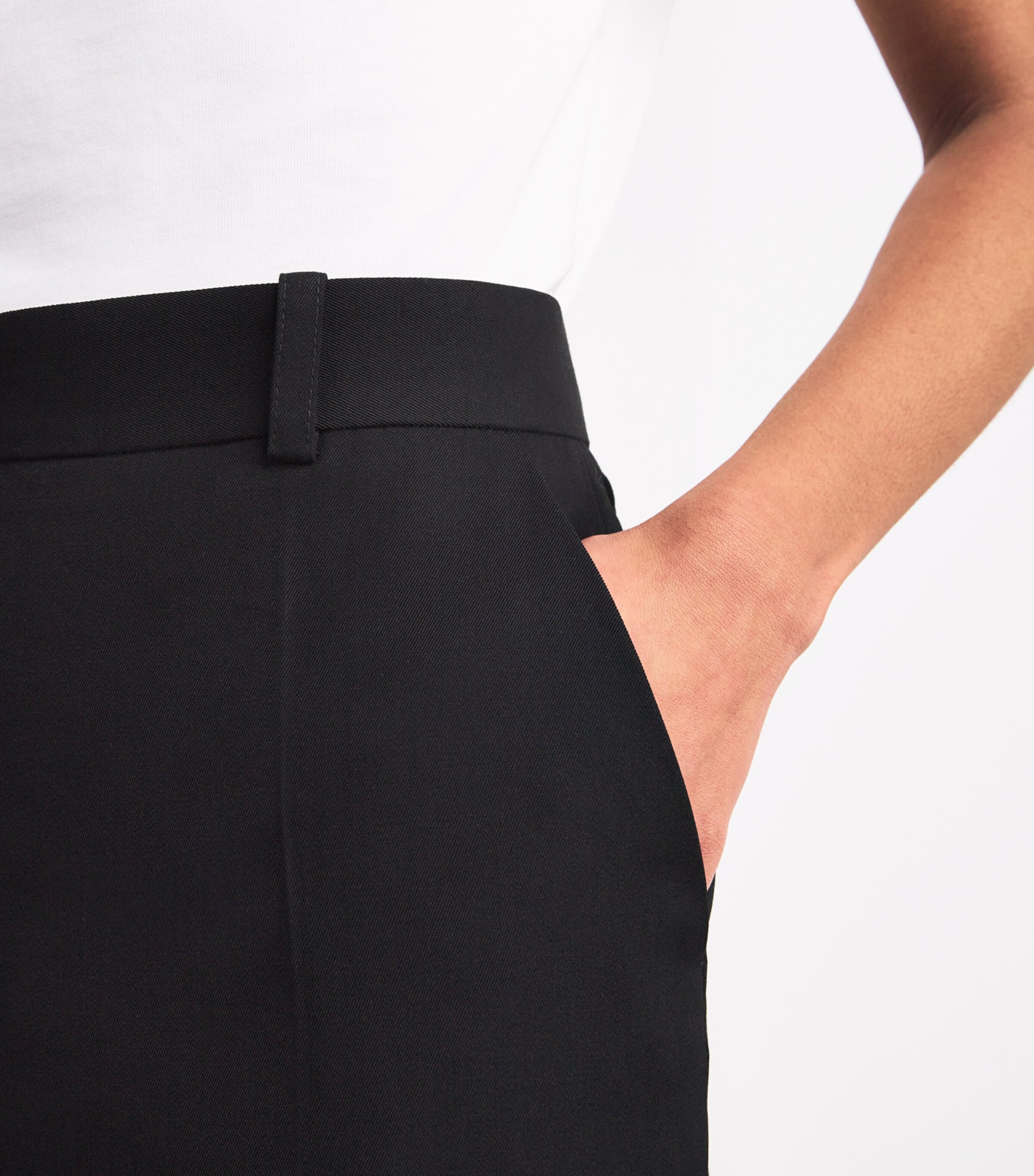 Wool Norma Tailored Trousers 990 BLACK Image 6