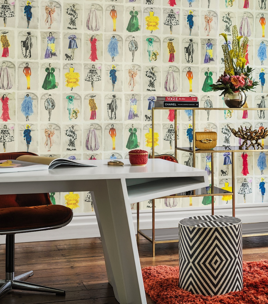 Cole & Son x Harrods Interior Design 175 Anniversary Edition Couture Carousel Window Wallpaper - Bright Multi Pearl Bright Multi Pearl Image 2
