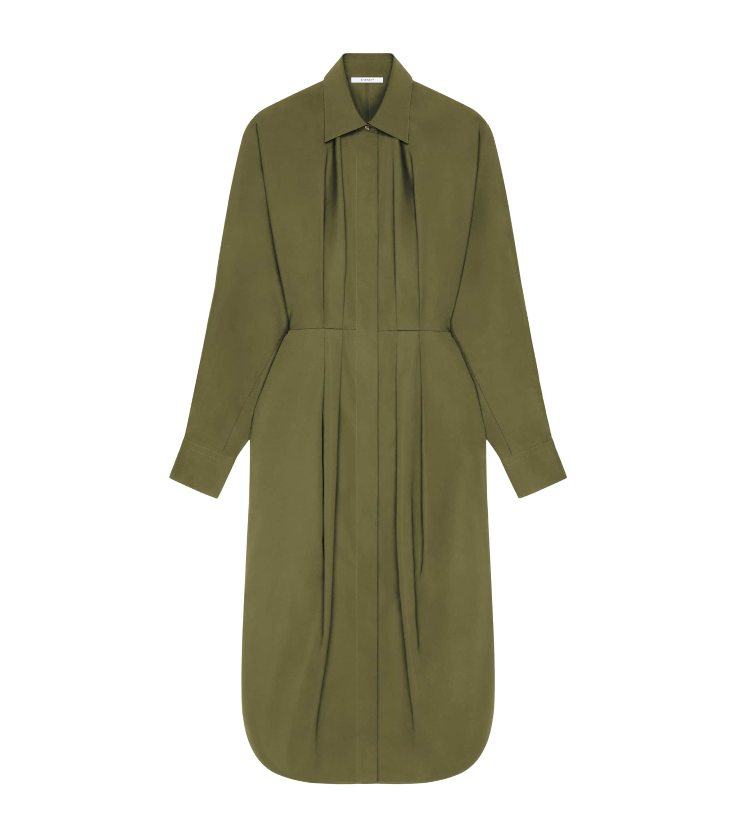 Poplin Cocoon Shirt Dress KHAKI Image 1
