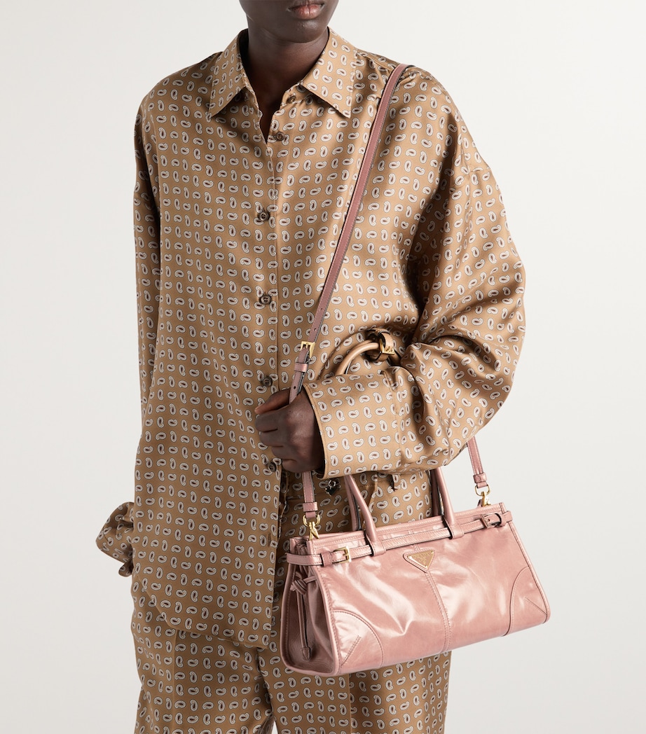 Medium Leather Top-Handle Bag F03ZN Image 4