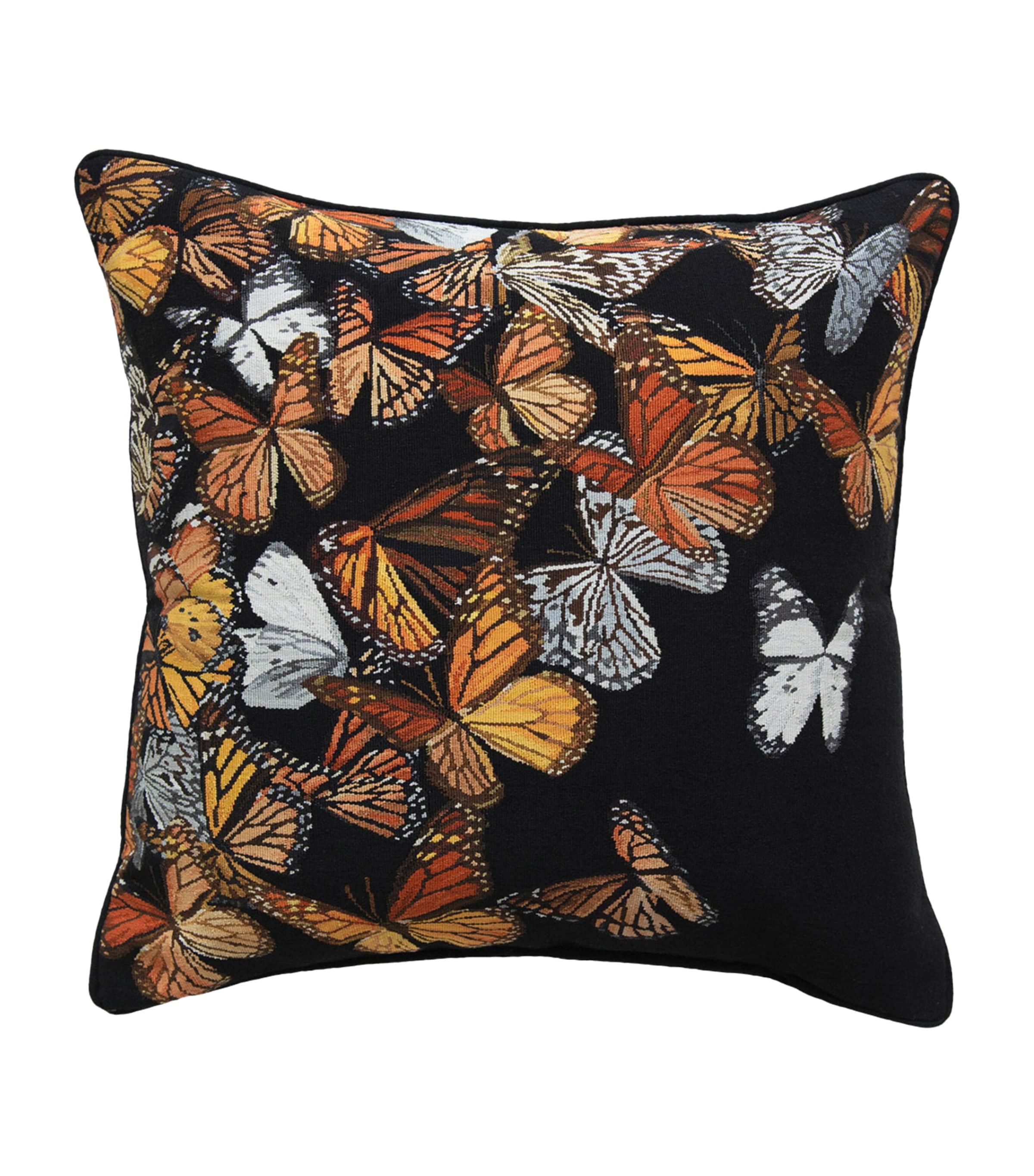 The Rug Company X Alexander Mcqueen Monarch Cushion In Black