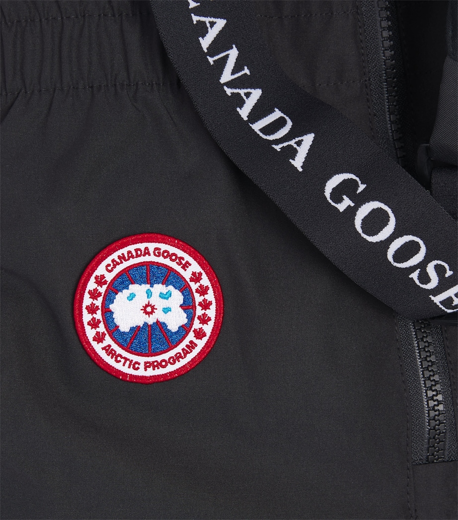 Canada Goose Kids Down Eaglet Bib Overalls (2-7 Years) Black Noir Image 3