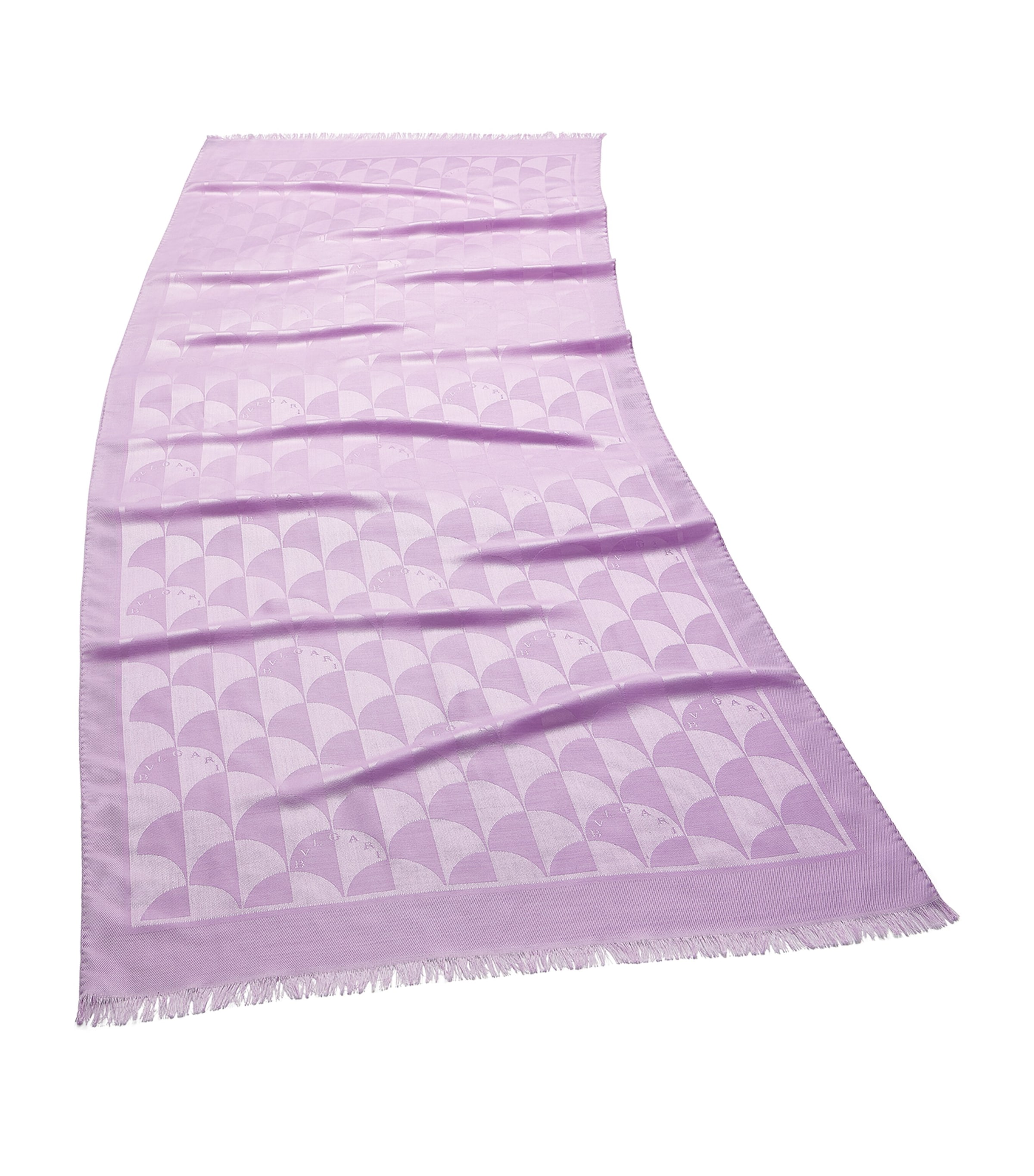 Bvlgari Silk-Wool Maxi Calla Scarf Fuchsia Image 1