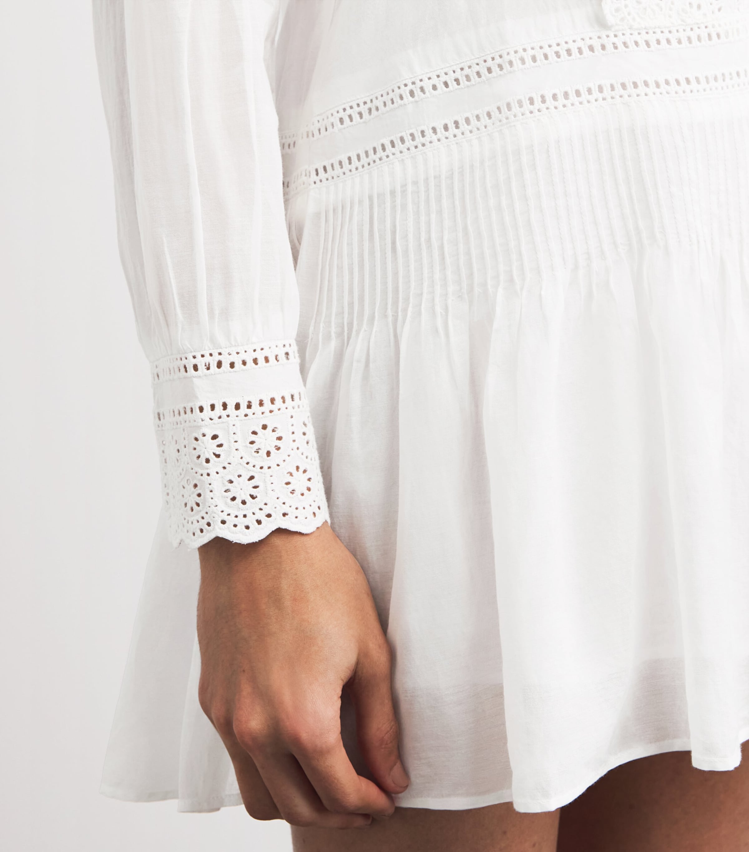 Veronica Beard Womens Maguerite Eyelet Mini Dress White Image 5
