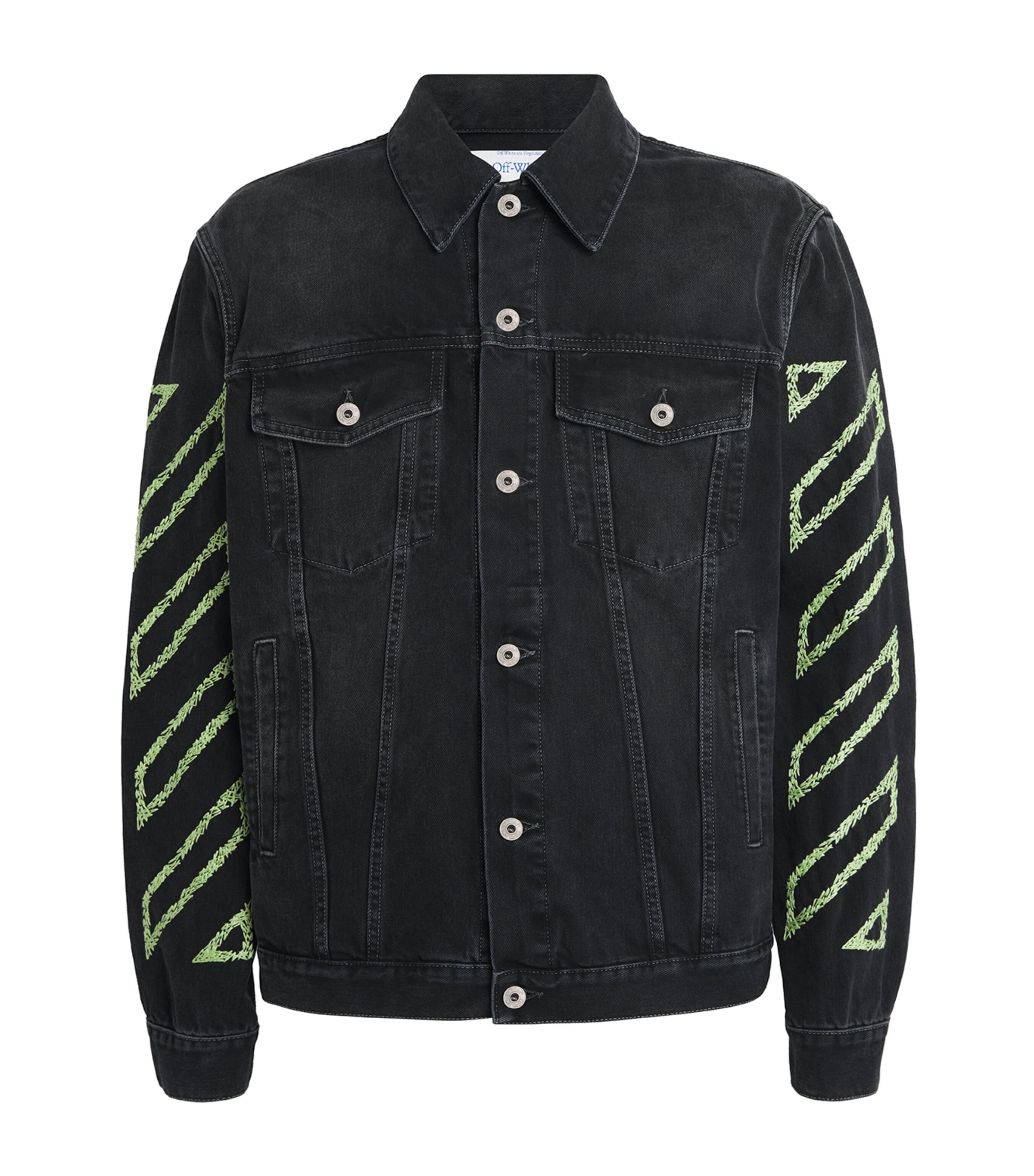 Embroidered Denim Jacket VINTAGE BLACK Image 1