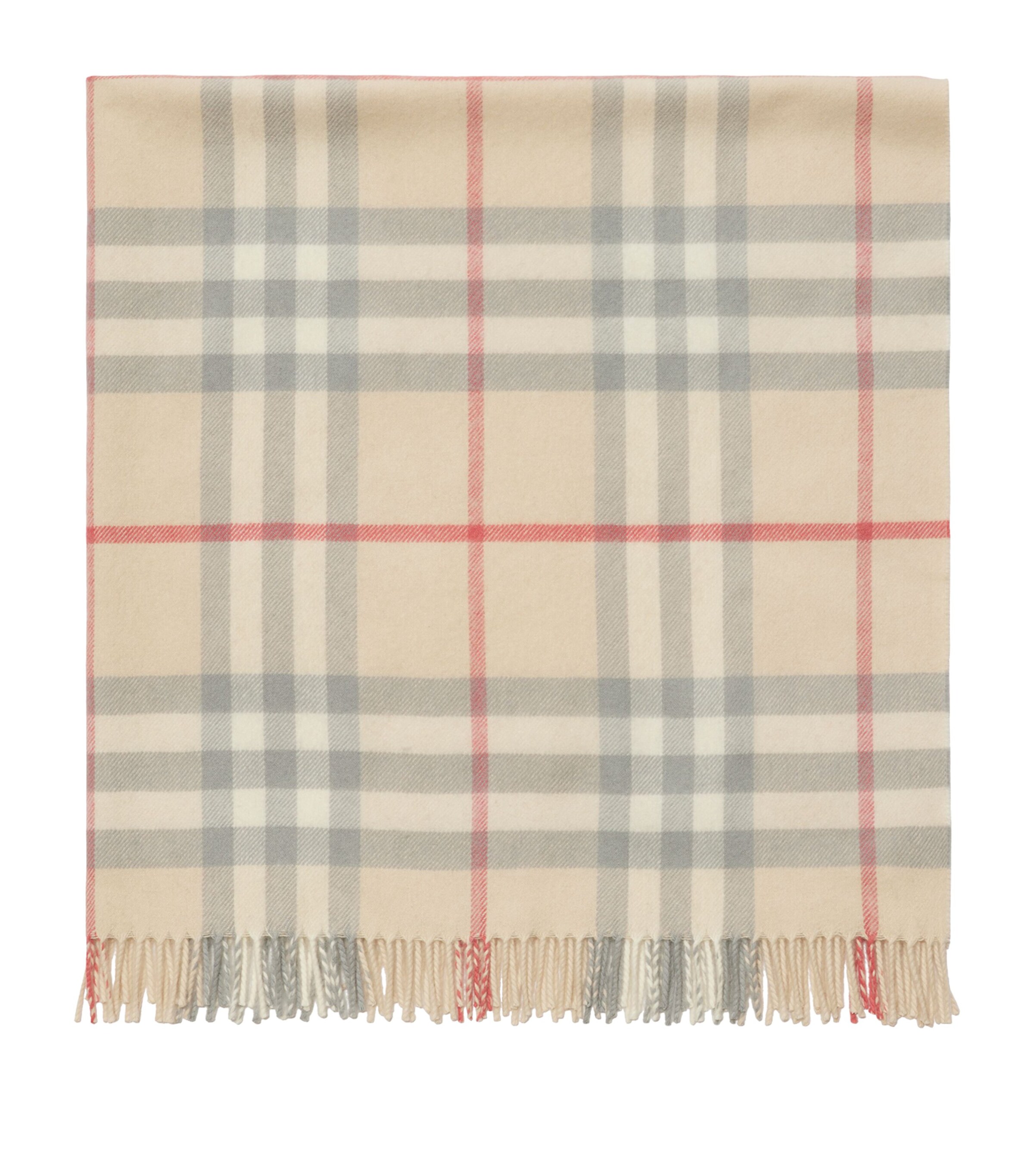 Burberry Kids Wool Check Blanket (90cm x 90cm) Pale Stone Ip Check Image 1
