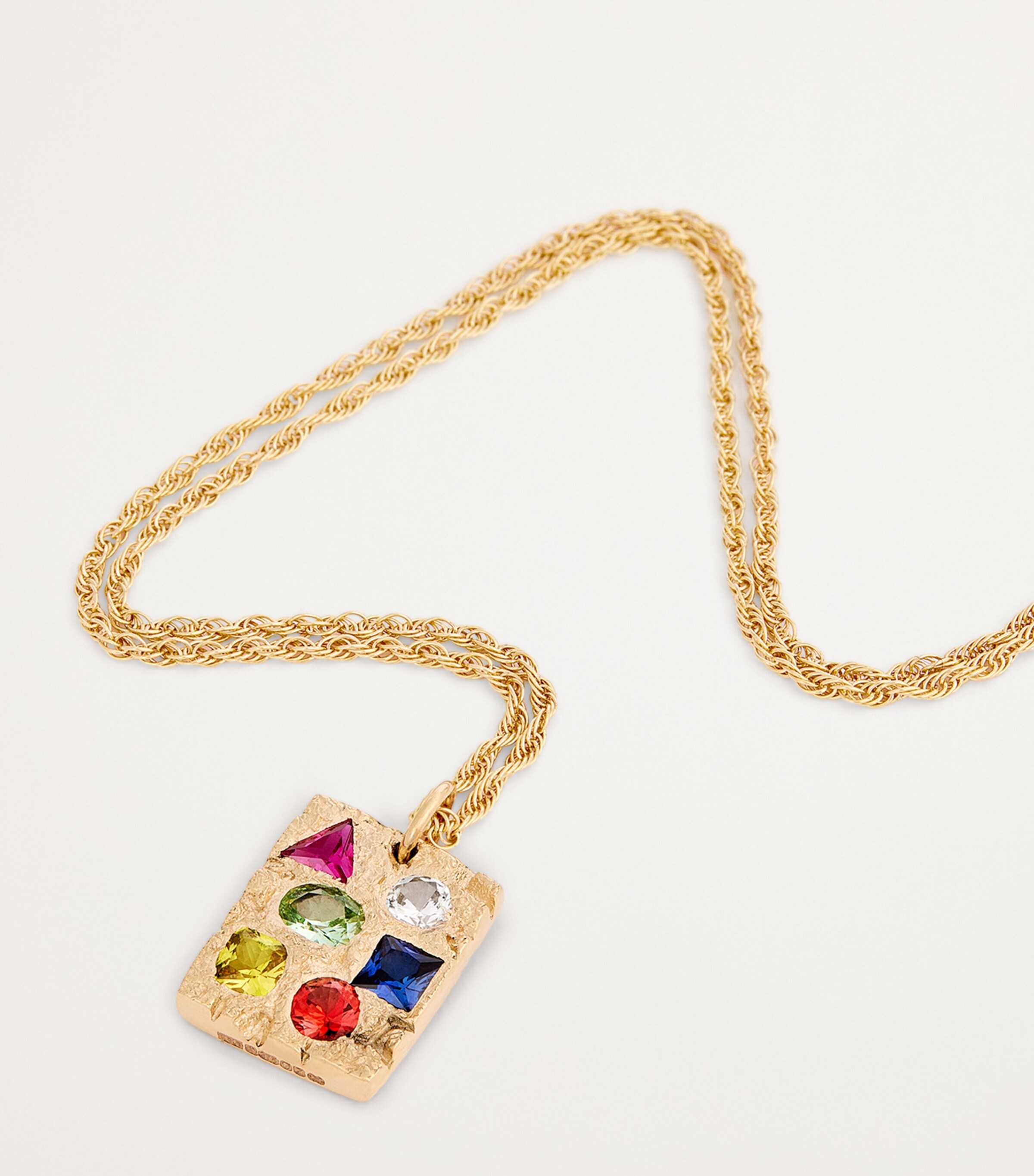 Bleue Burnham Gold and Sapphire Cottage Rose Garden Pendant Necklace Gold Image 5