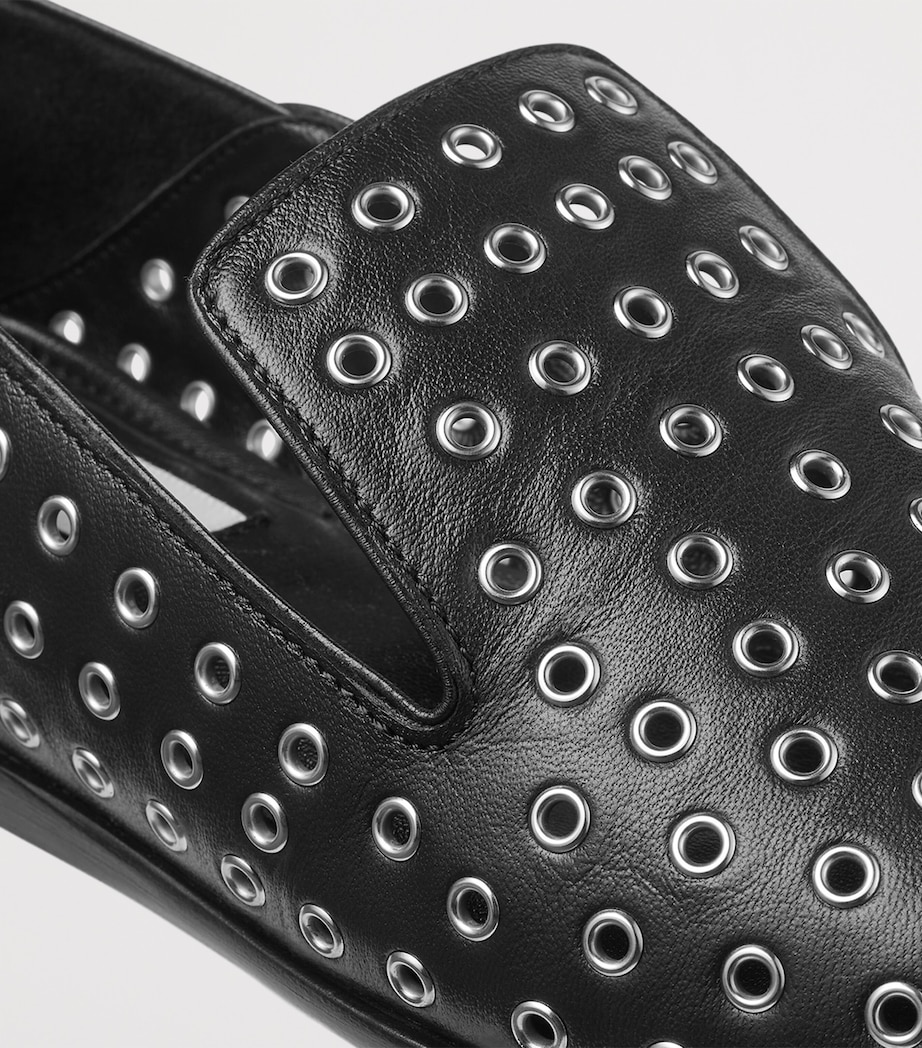 Eliot Nappa Eyelet Ballet Flats BLACK/SILVER Image 6