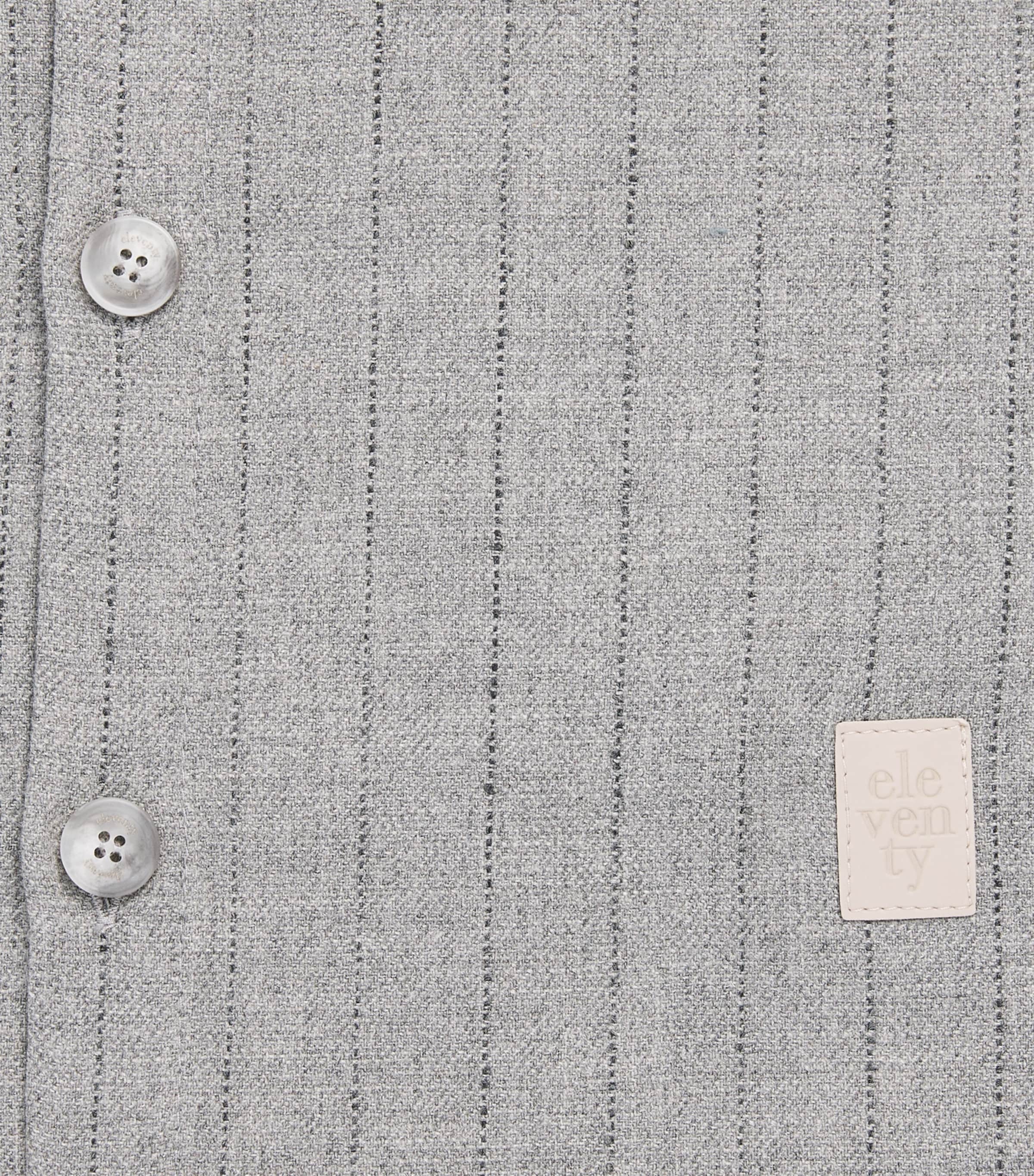 Eleventy Kids Stripe Shirt (4-14 Years) Grigio Med Mel. Image 3