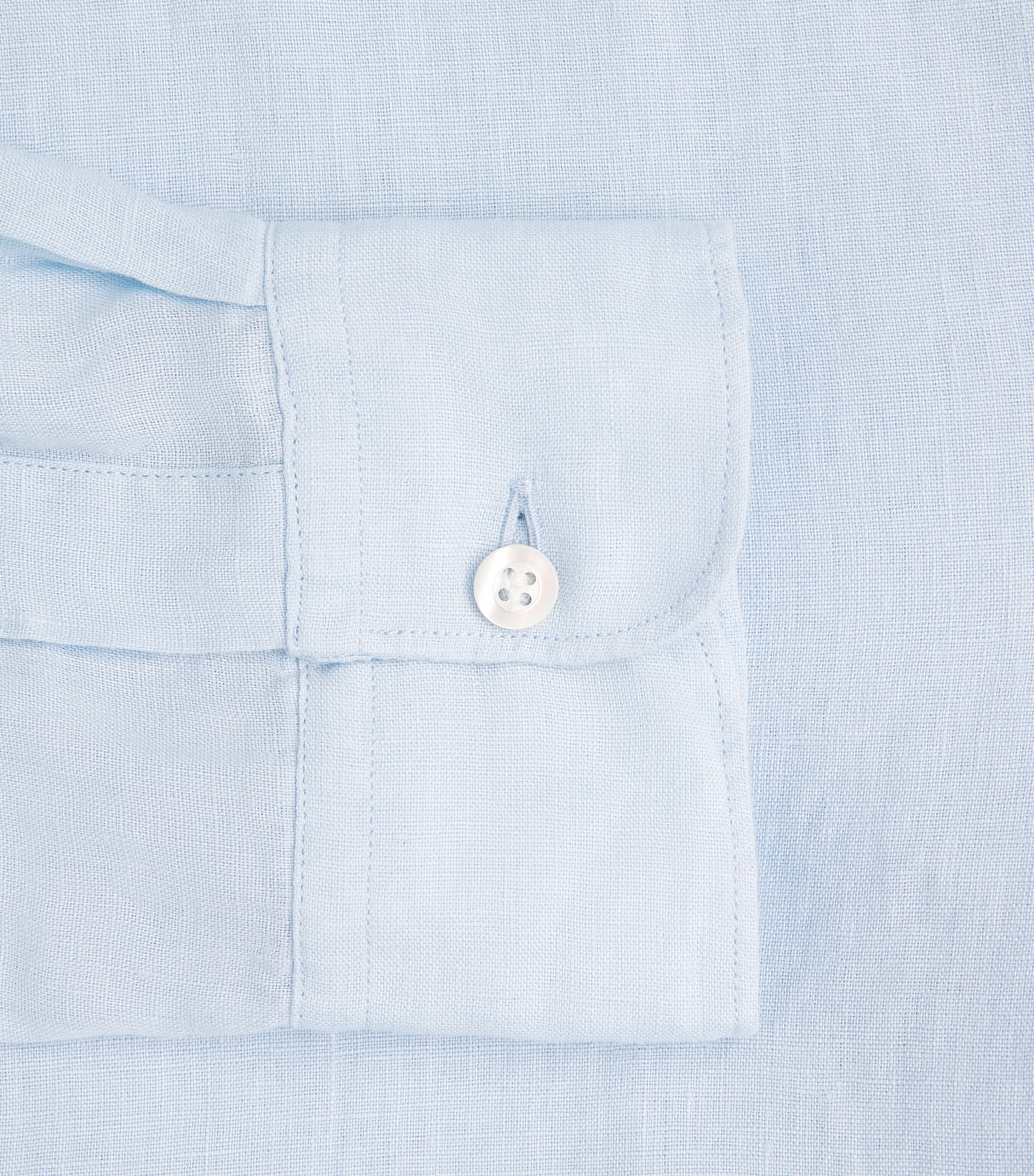 Sunspel Mens Linen Shirt Buwg Light Blue Image 6