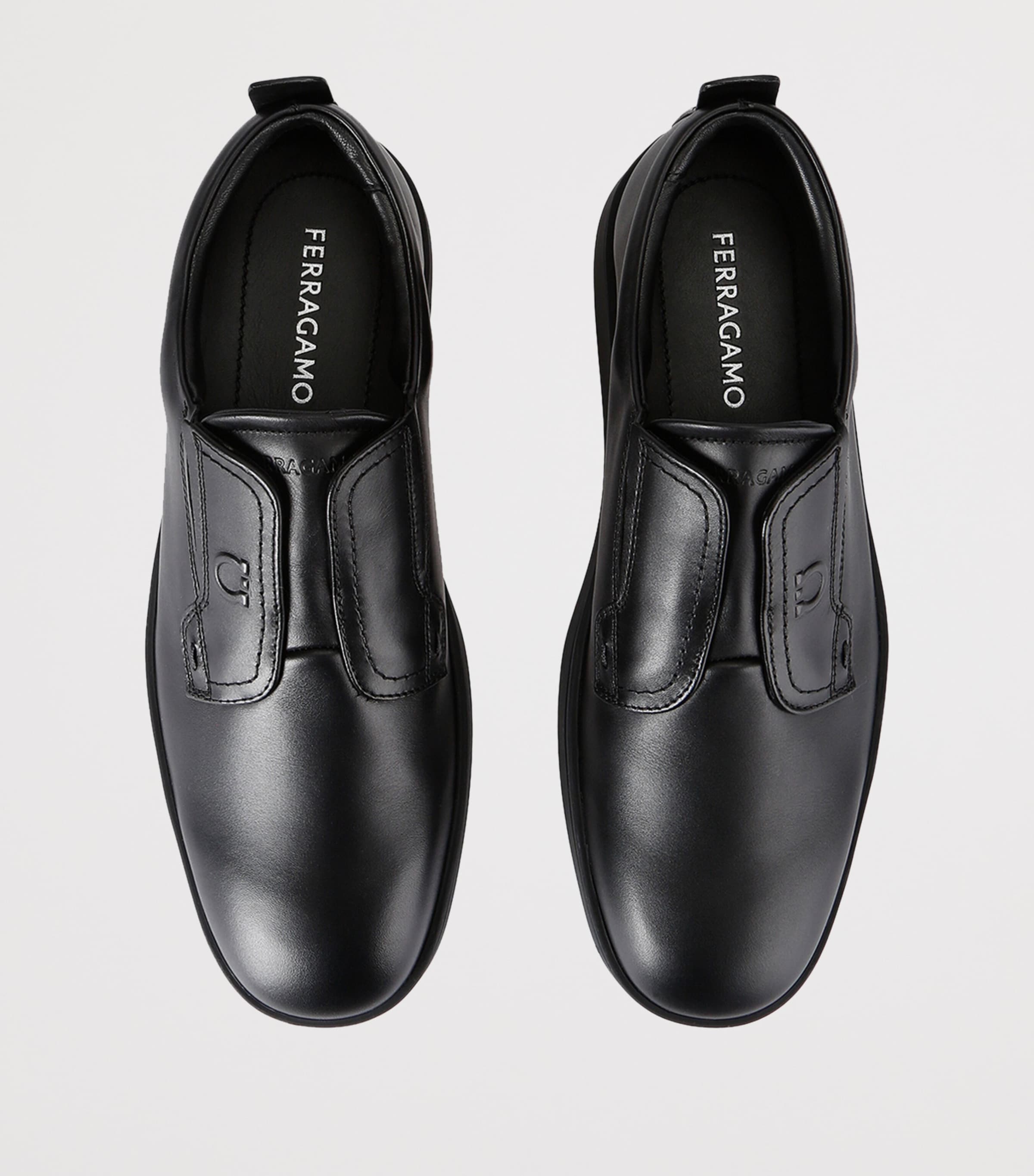 Leather Alfie Slip-On Sneakers BLACK Image 4